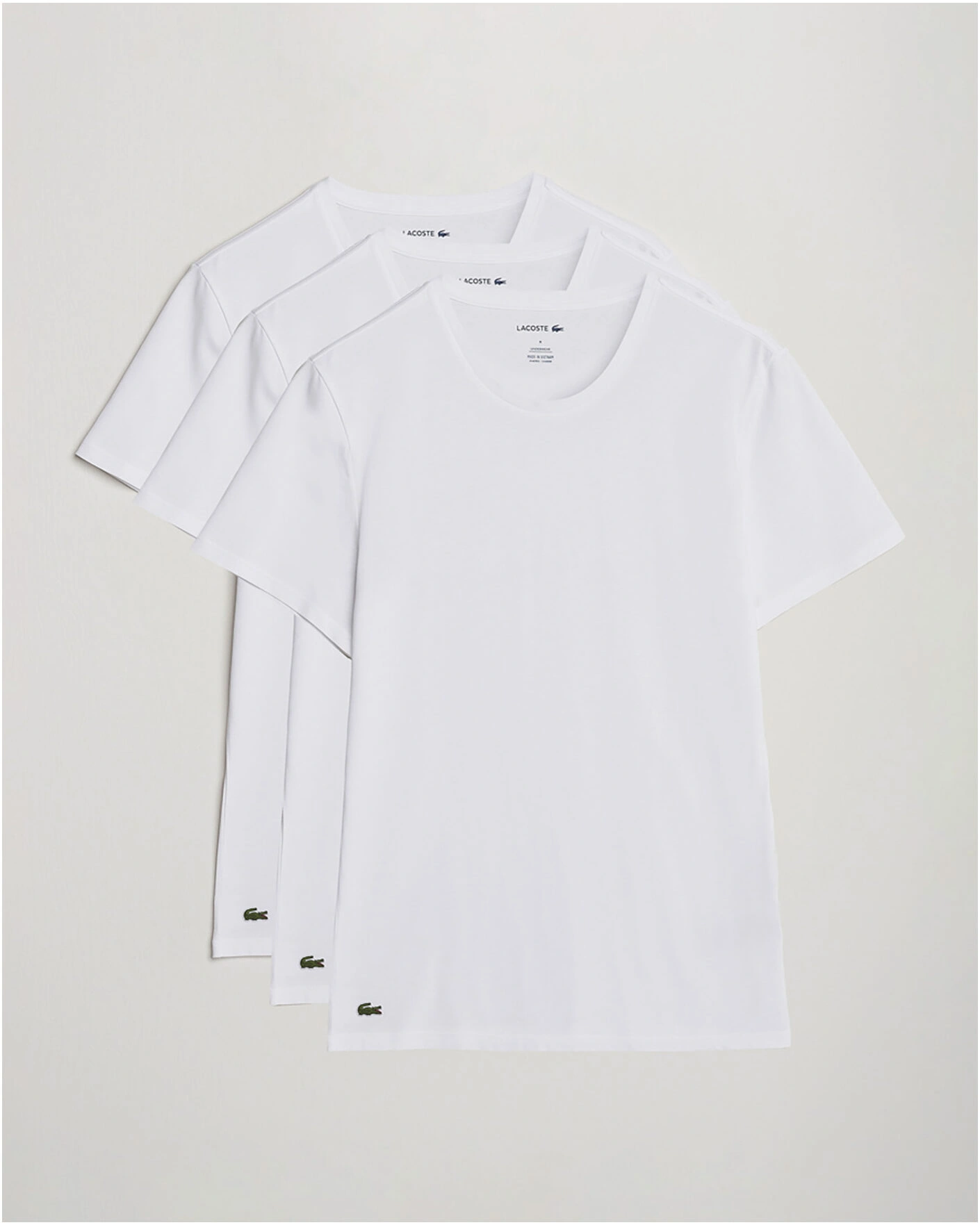 Herr | T-Shirts | Lacoste | 3-Pack Crew Neck T-Shirt White