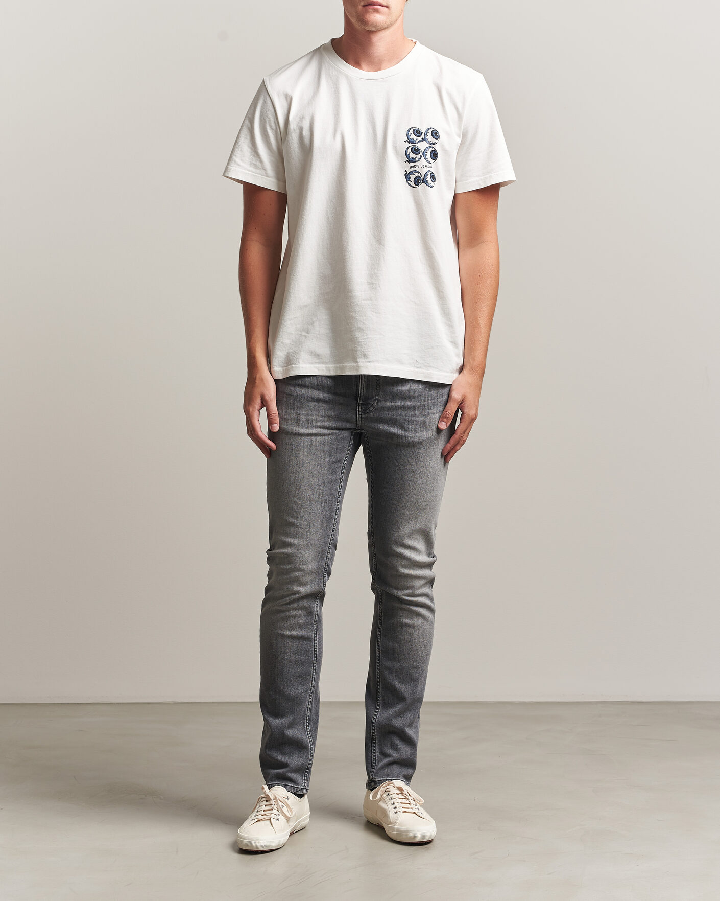 Herr | Jeans | Nudie Jeans | Lean Dean Jeans Grey Wave