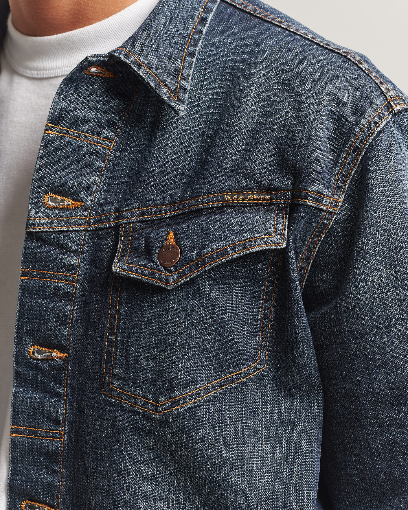 Herr | Jackor | Nudie Jeans | Conny Denim Jacket Big Wave Blue