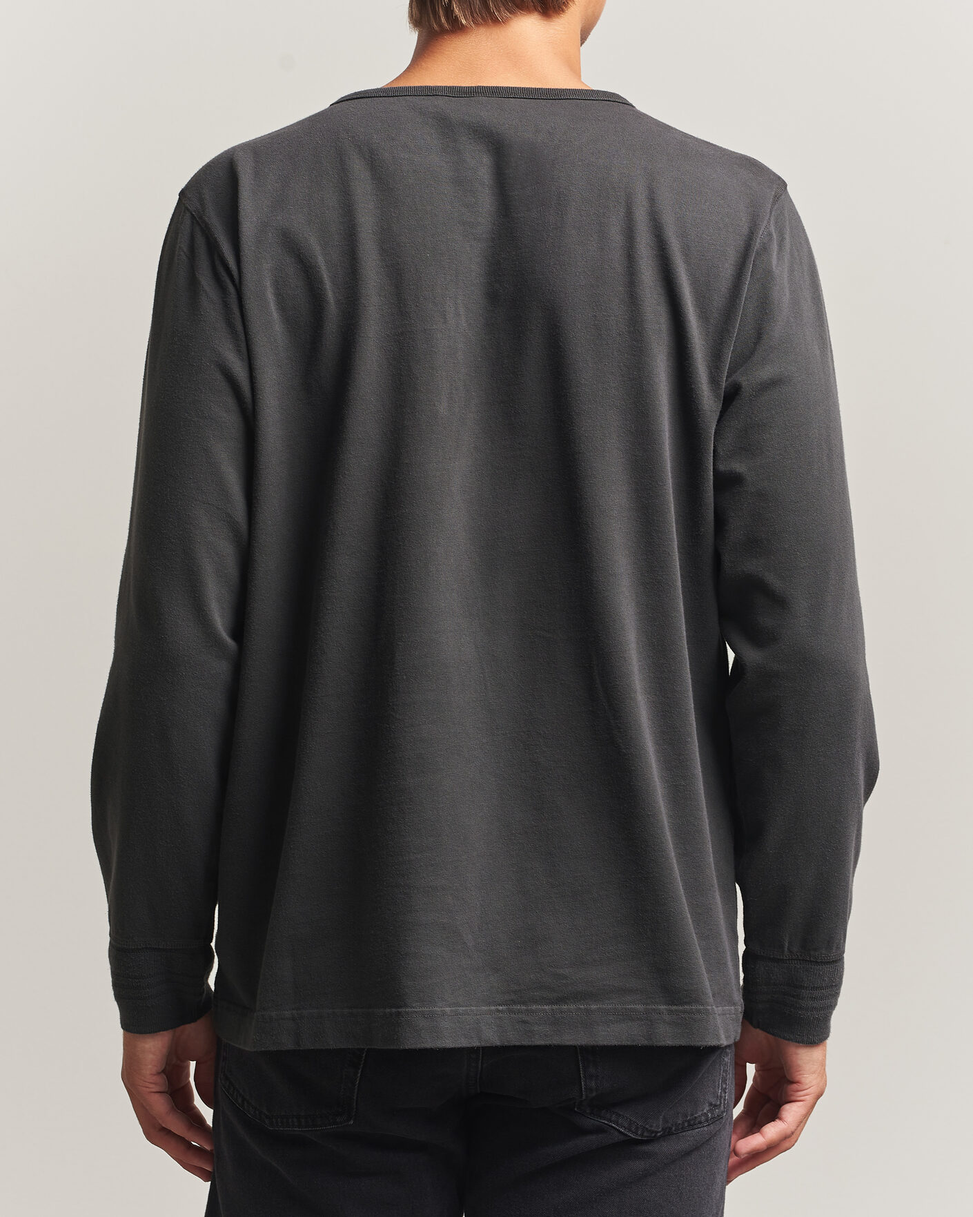 Herr | Tröjor | Nudie Jeans | Long Sleeved Henley Antracite