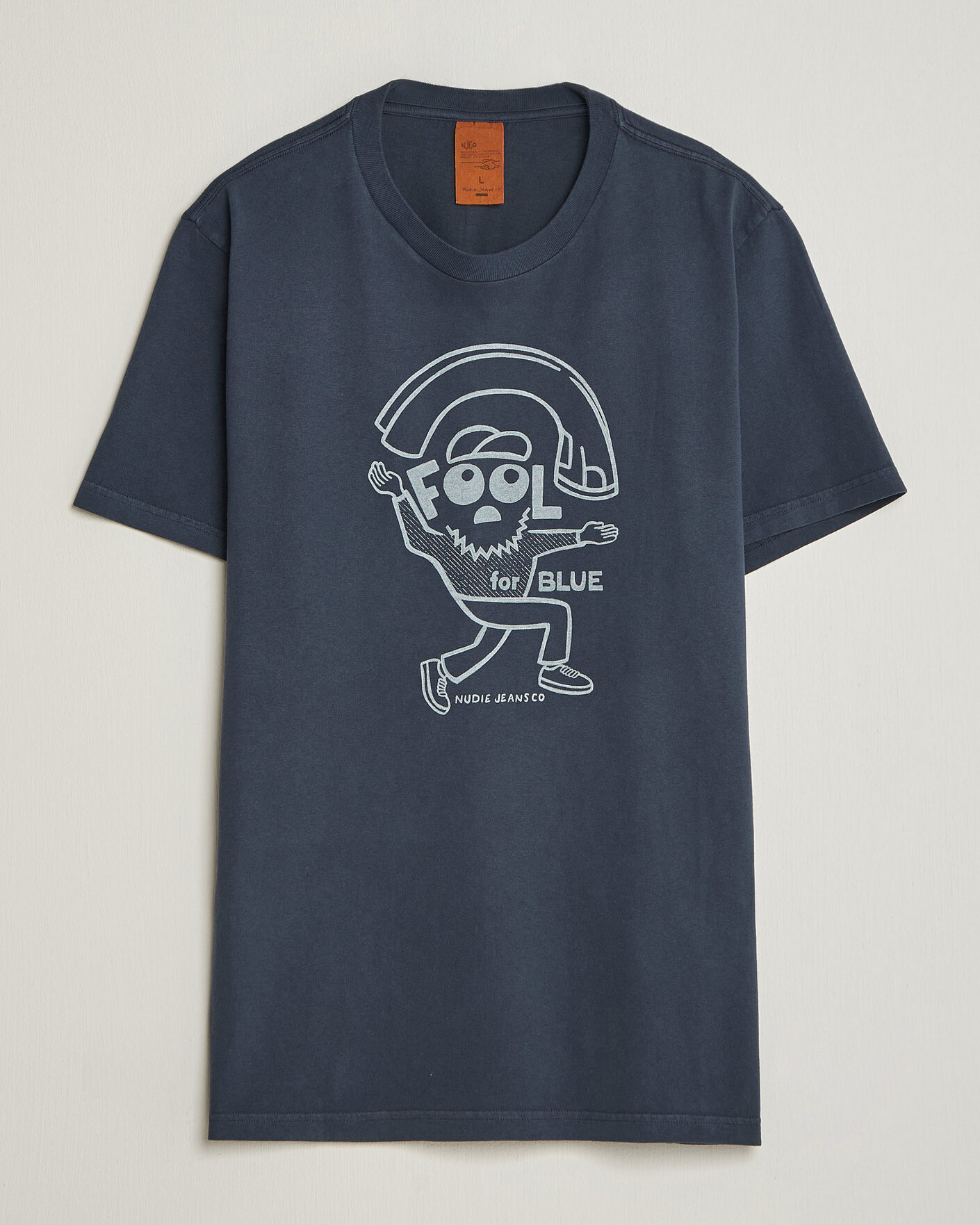 Herr | T-Shirts | Nudie Jeans | Roy Jeanjuggler T-Shirt Dark Blue