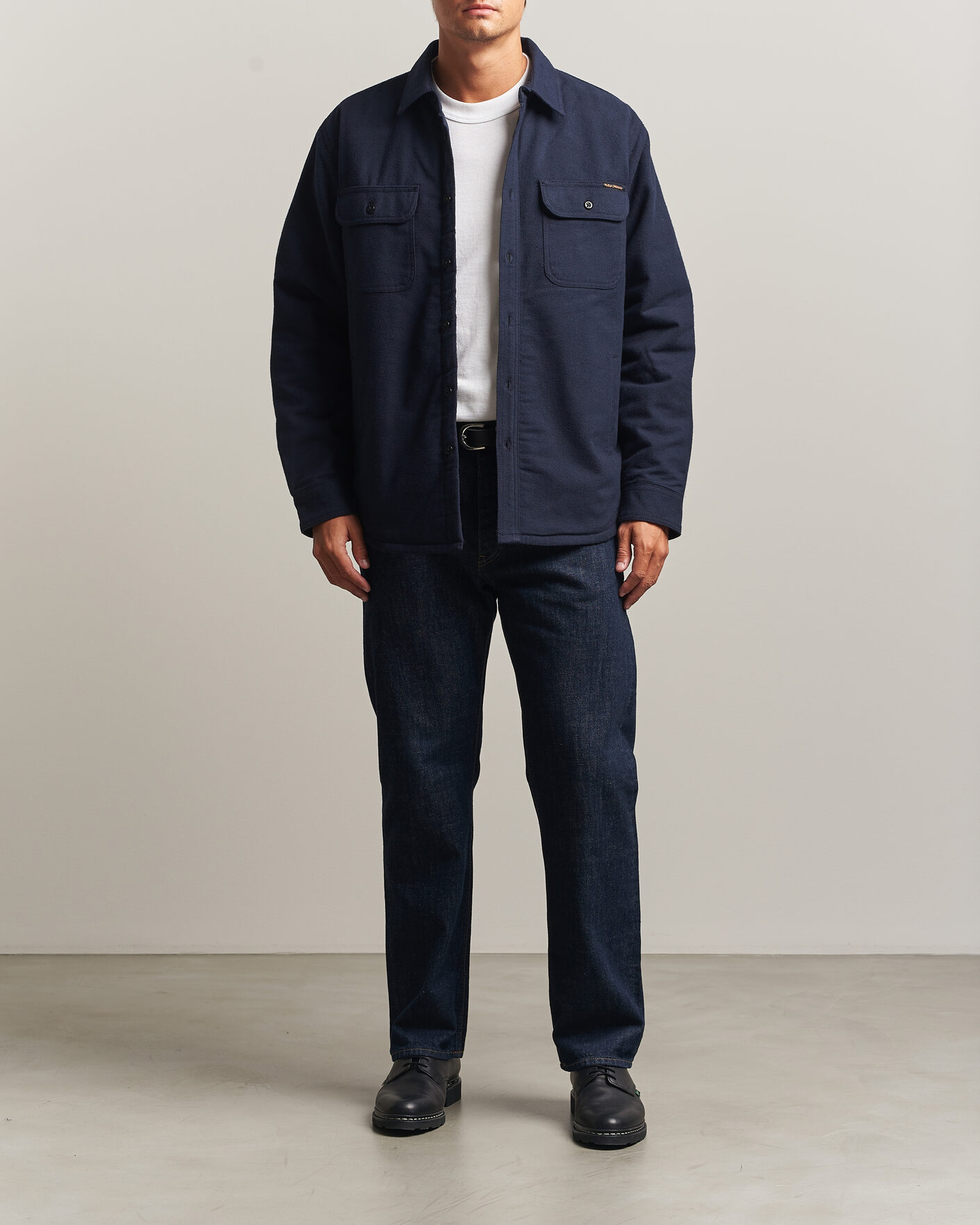 Herr | Skjortor | Nudie Jeans | Glenn Padded Overshirt Blueberry