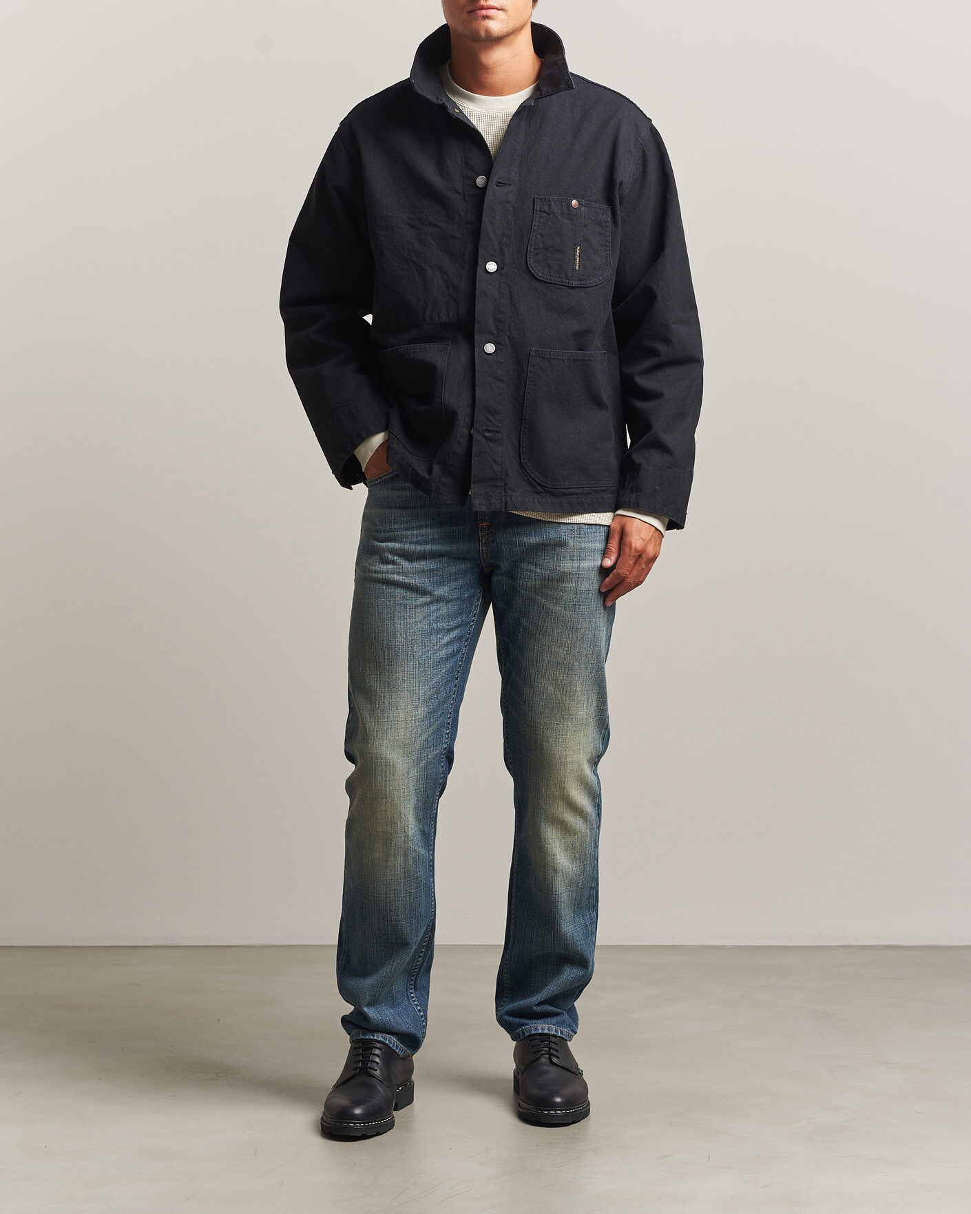 Herr | Jackor | Nudie Jeans | Howie Duck Canvas Chore Jacket Black