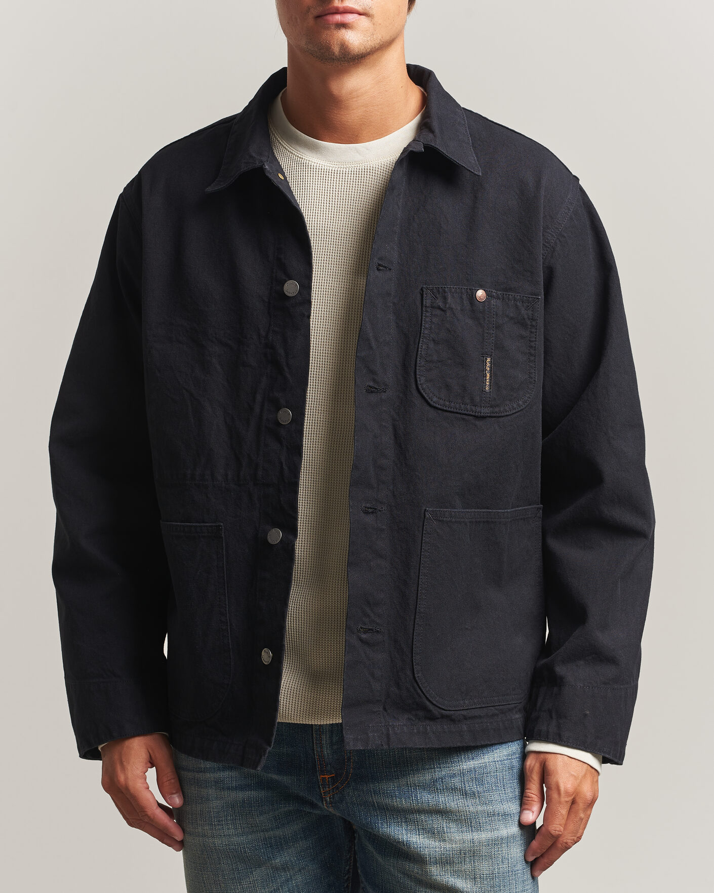 Herr | Jackor | Nudie Jeans | Howie Duck Canvas Chore Jacket Black