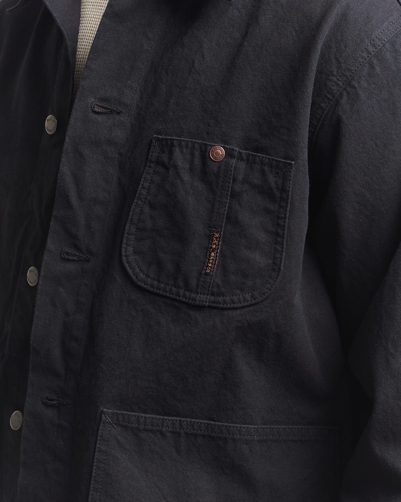 Herr | Jackor | Nudie Jeans | Howie Duck Canvas Chore Jacket Black