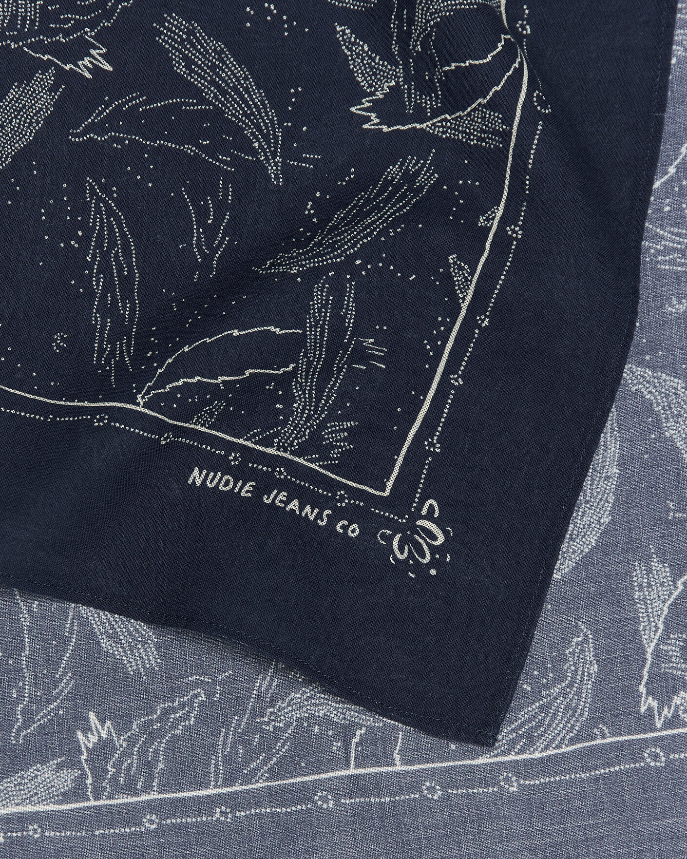 Herr | Scarves | Nudie Jeans | Ingrid Printed Bandana Blue