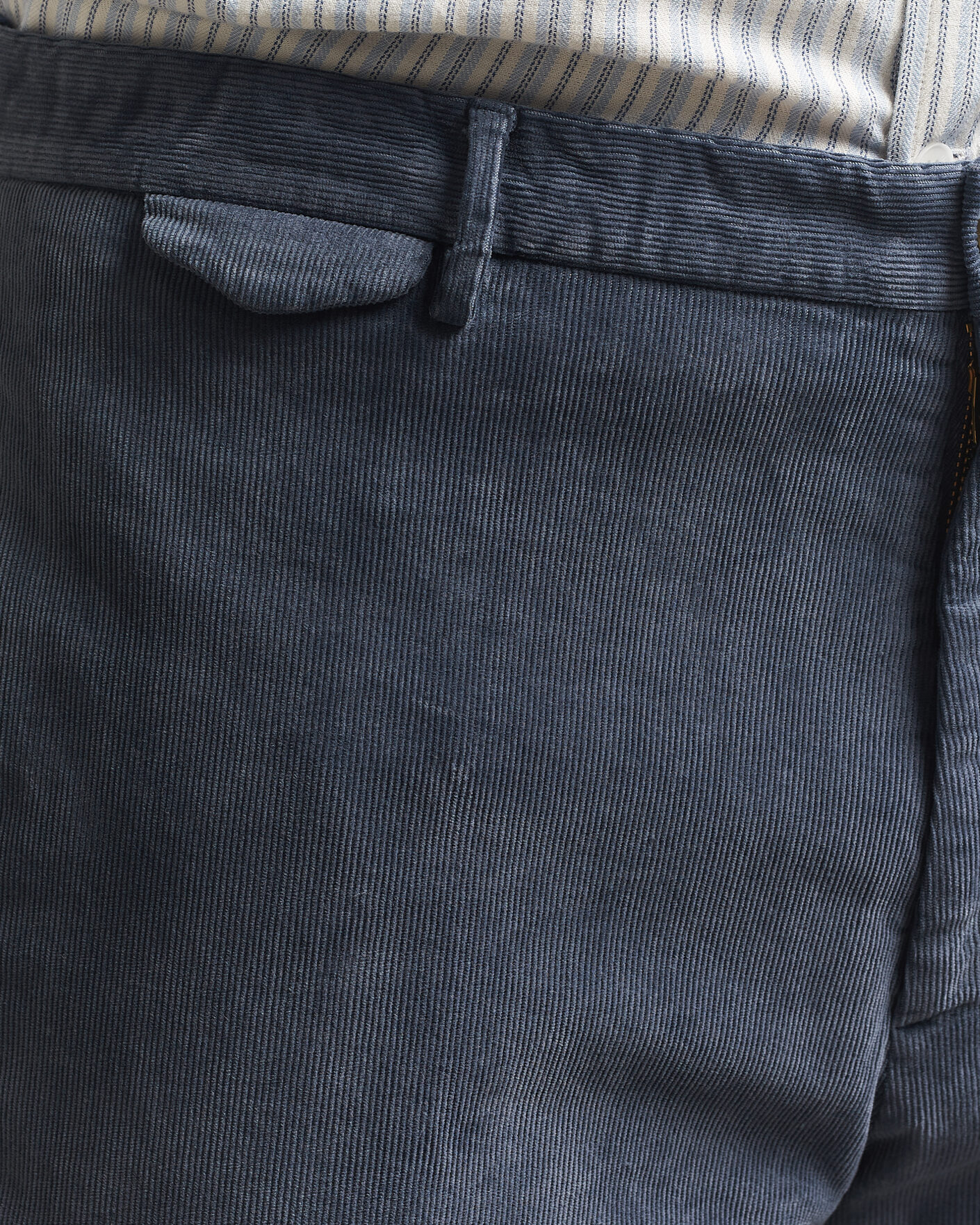 Herr | Byxor | Santaniello | Corduroy Trousers Iron Blue