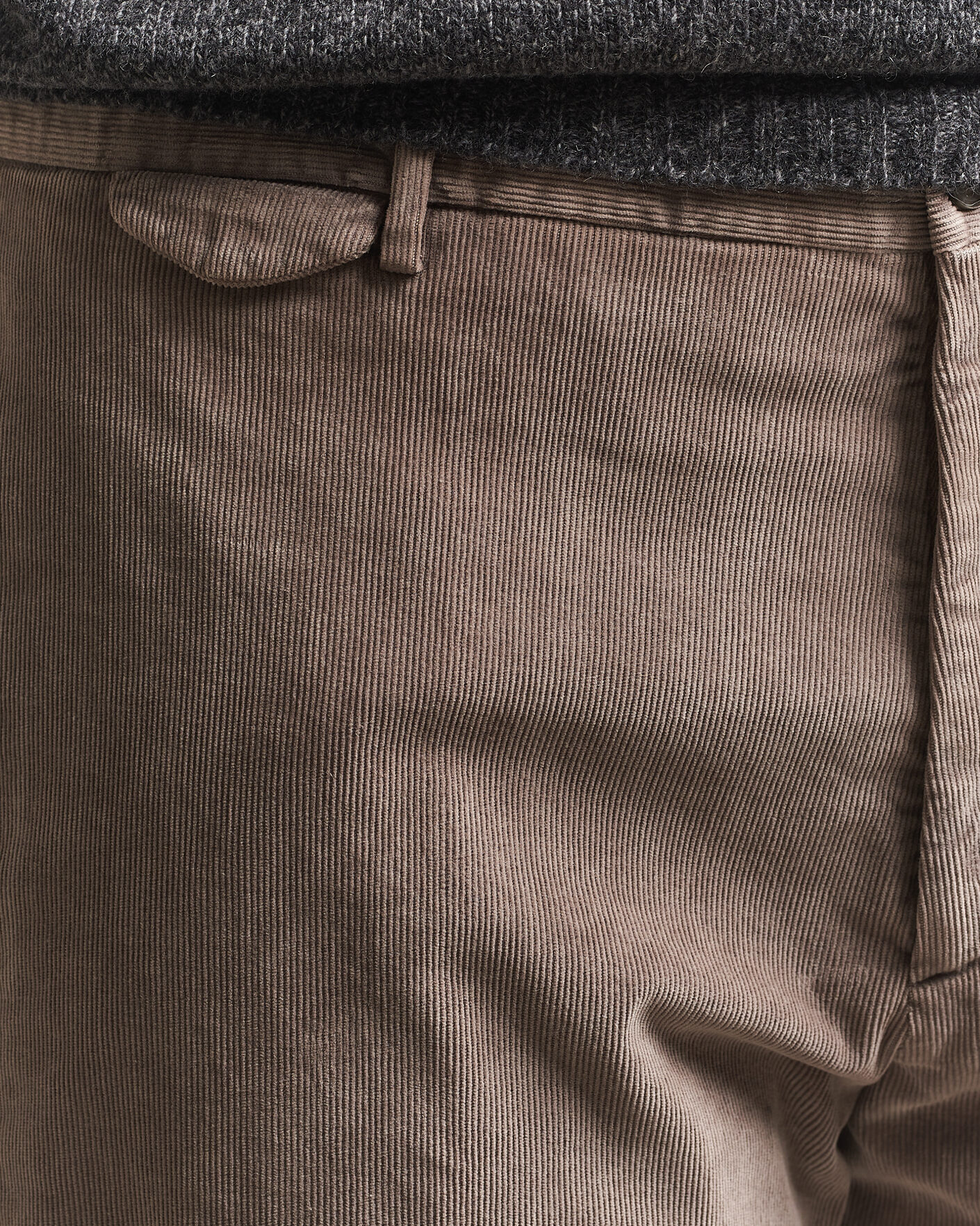 Herr | Byxor | Santaniello | Corduroy Trousers Taupe