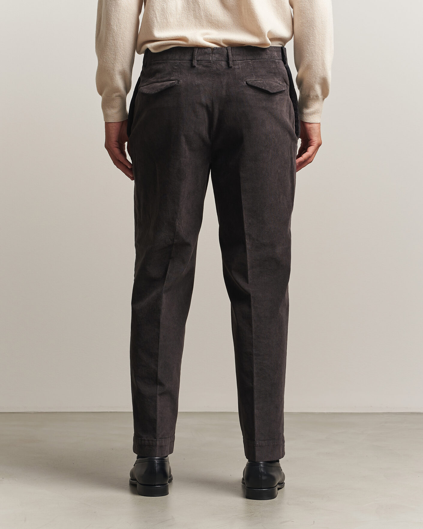 Herr | Byxor | Santaniello | Corduroy Trousers Dark Grey