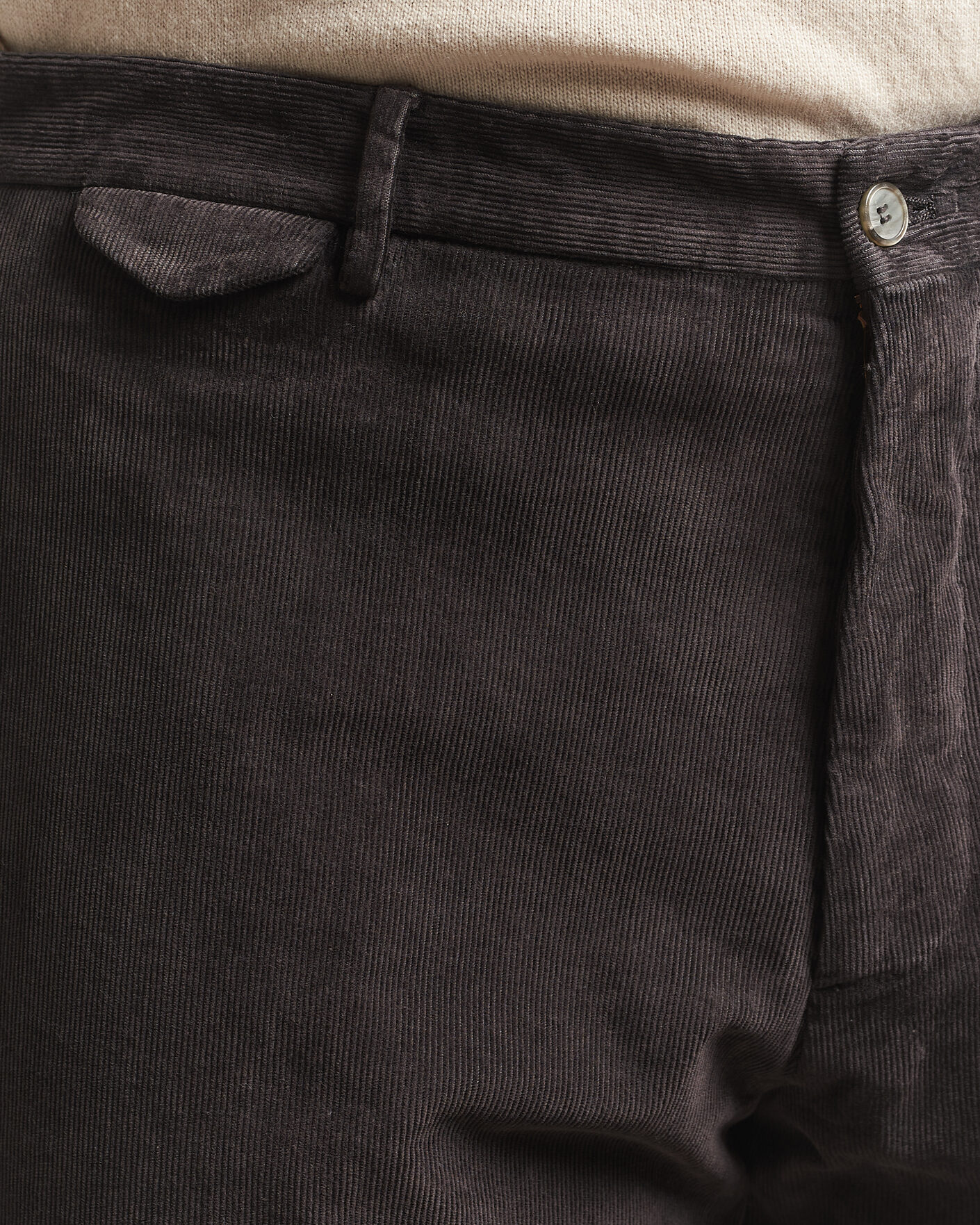 Herr | Byxor | Santaniello | Corduroy Trousers Dark Grey
