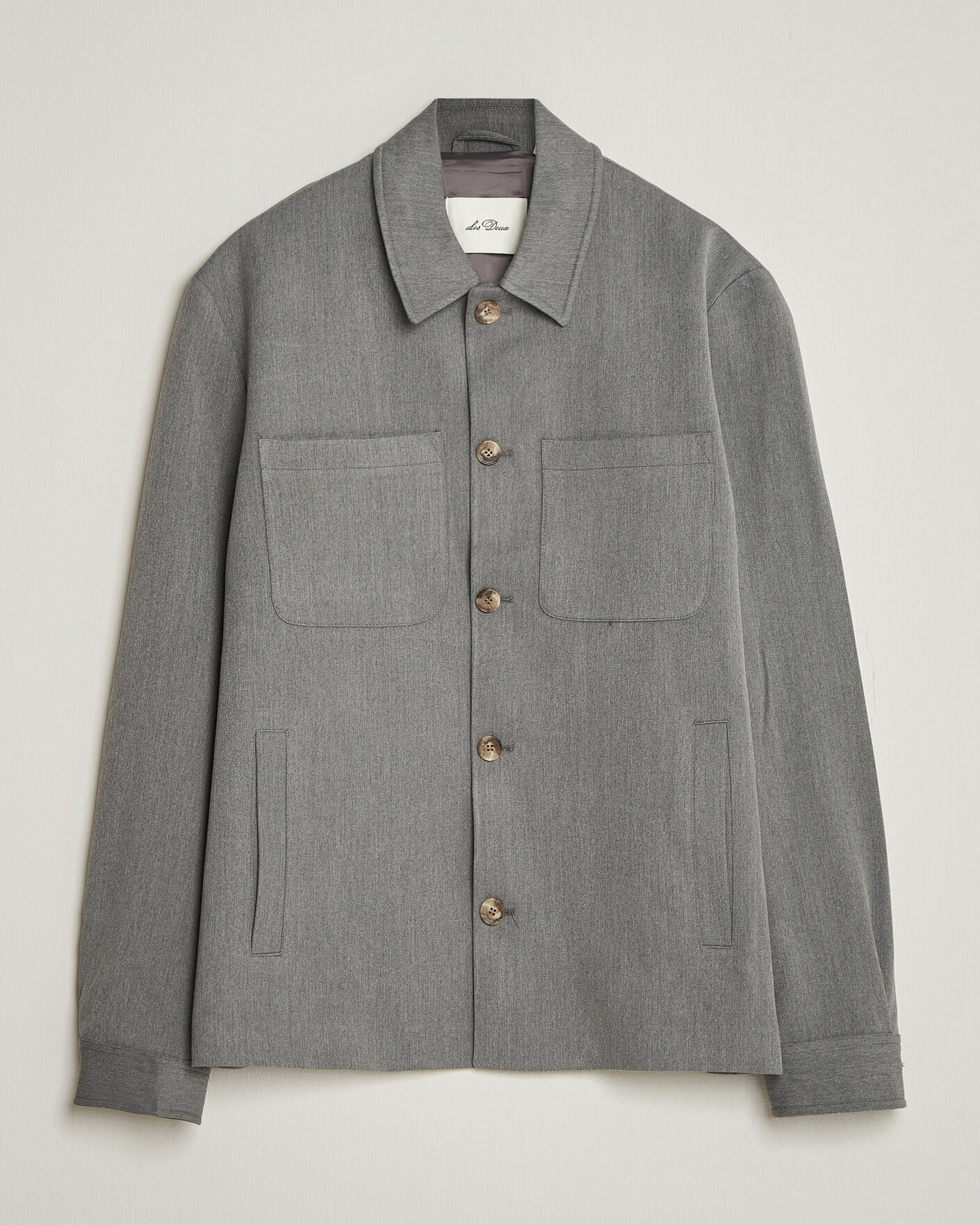 Herr | Skjortor | LES DEUX | Marsielle Hybrid Jacket Grey Melange