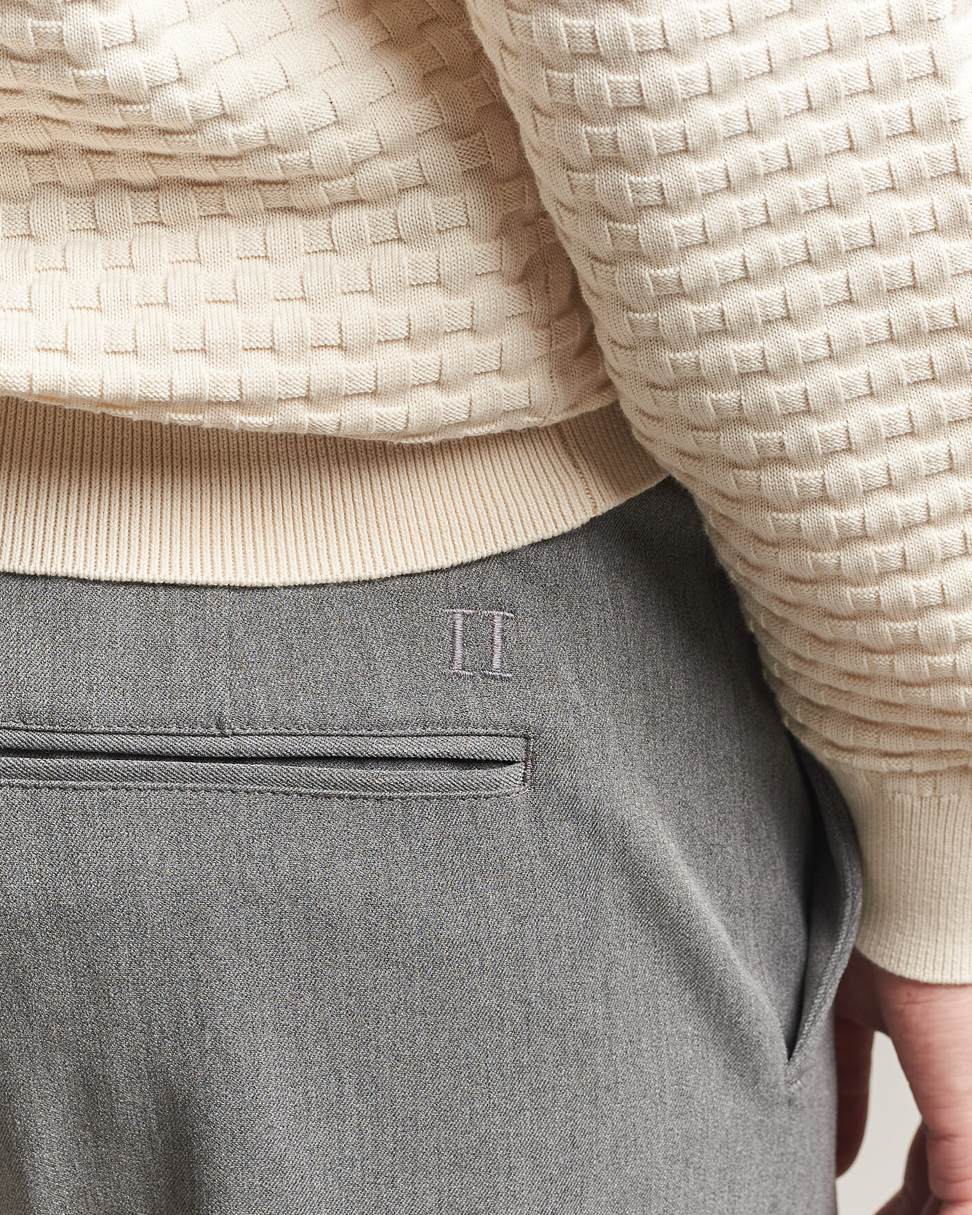 Herr | Byxor | LES DEUX | Como Solid Slack Pants Grey Melange