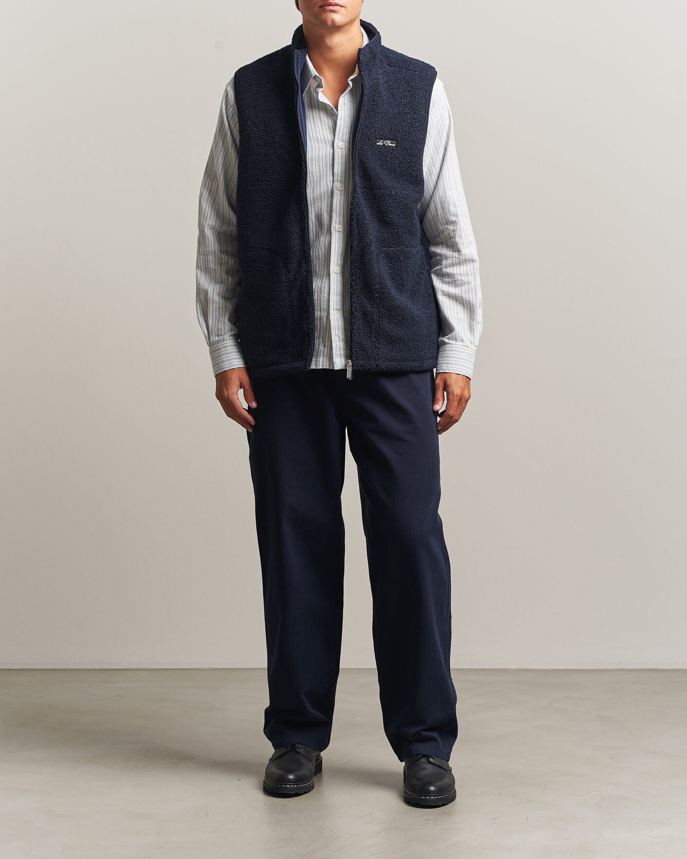 Herr | Västar | LES DEUX | Patch Teddy Vest Dark Navy