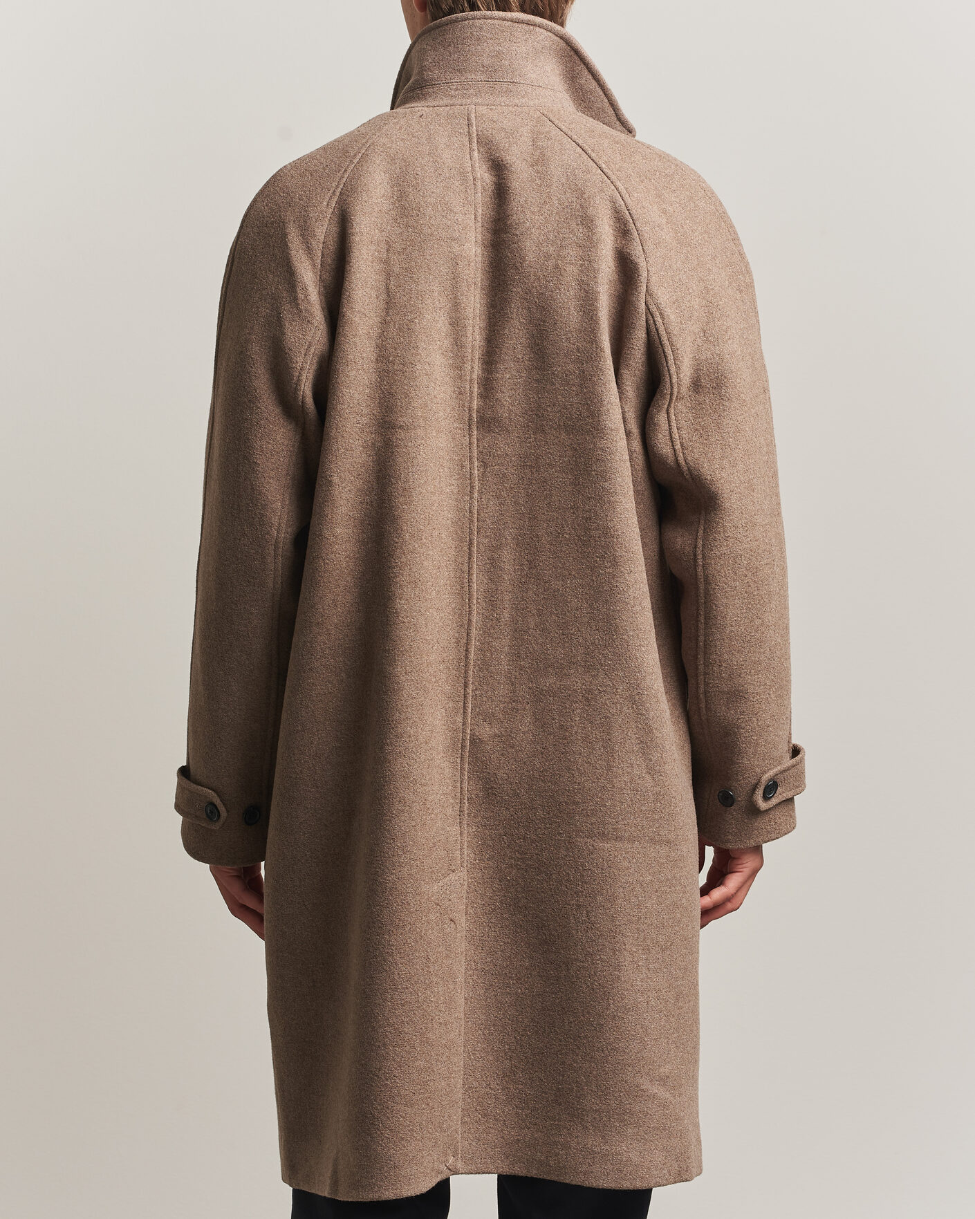 Herr | Jackor | LES DEUX | Solid Wool Coat Dark Sand Melange