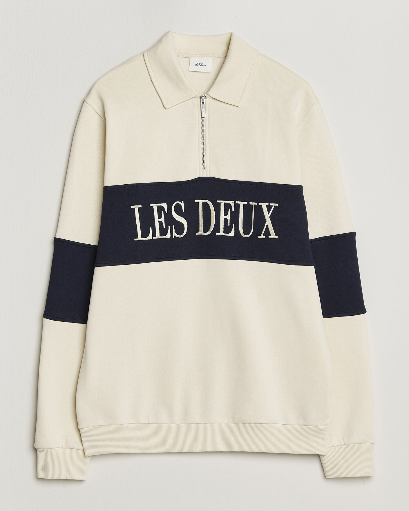Herr | Tröjor | LES DEUX | Zipper Rugby Sweatshirt Ivory