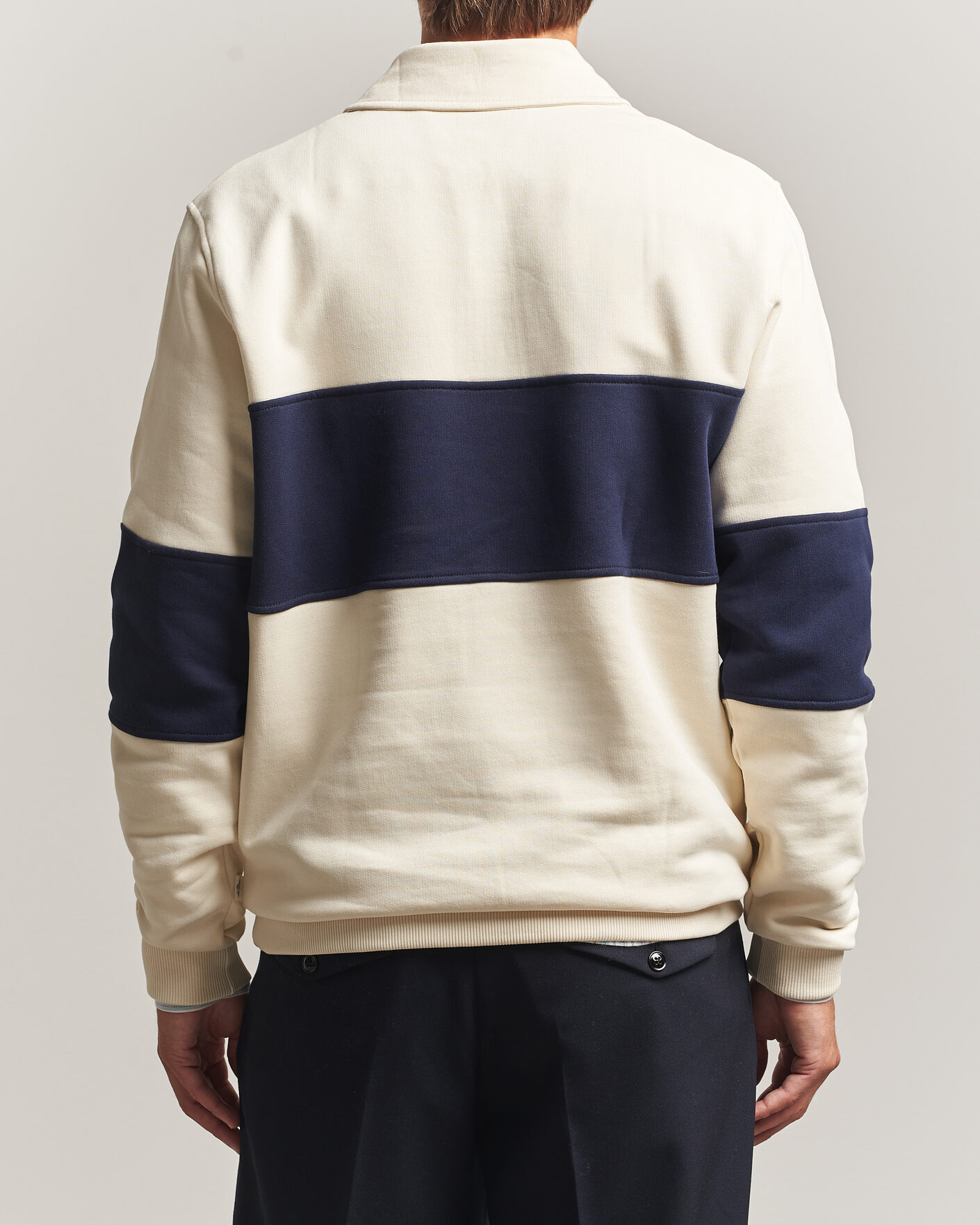 Herr | Tröjor | LES DEUX | Zipper Rugby Sweatshirt Ivory