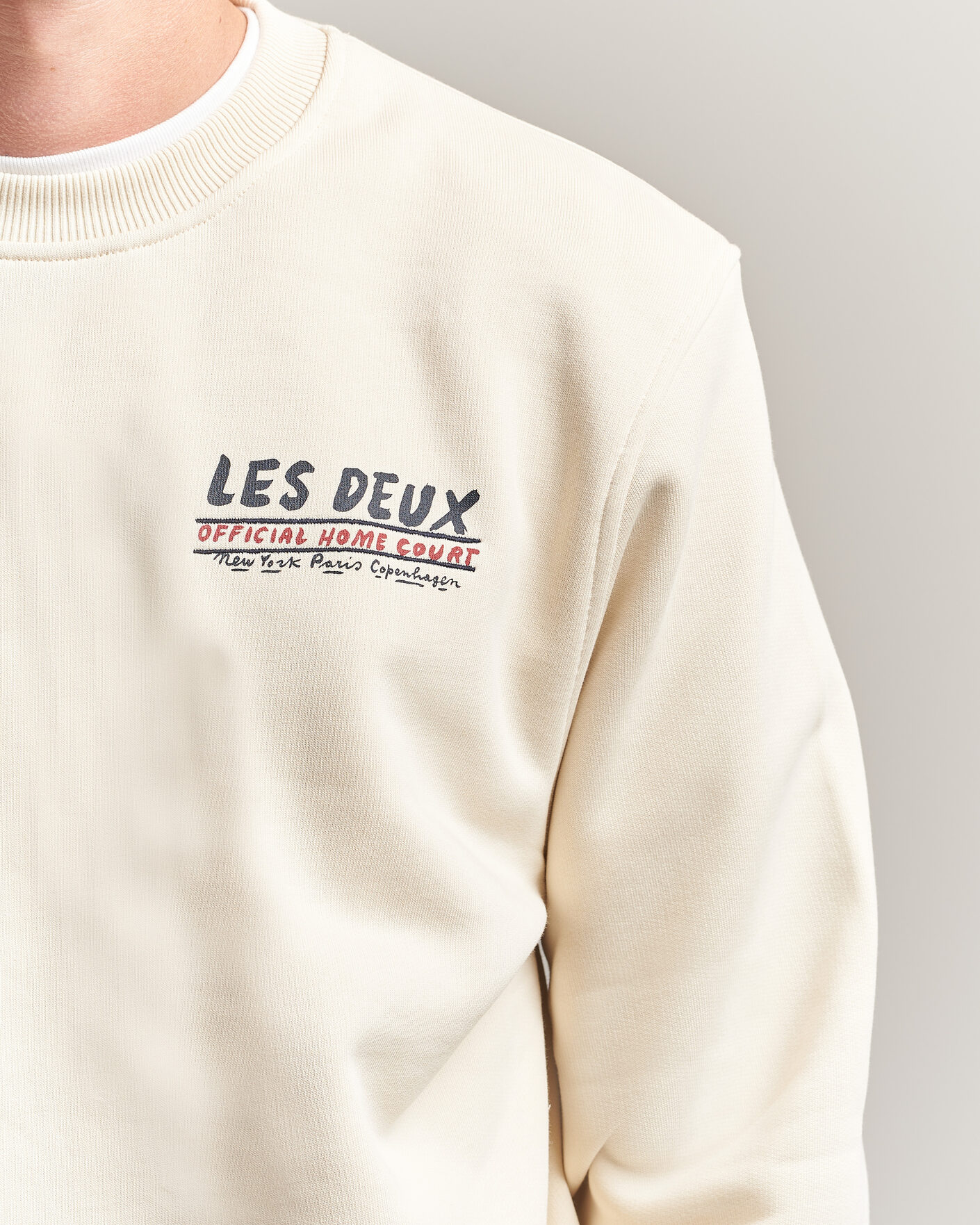 Herr | Tröjor | LES DEUX | Record Sweatshirt Ivory