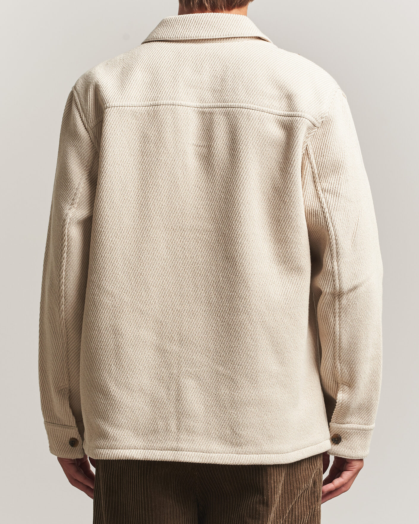 Herr | Skjortor | LES DEUX | Twill Wool Overshirt Ivory
