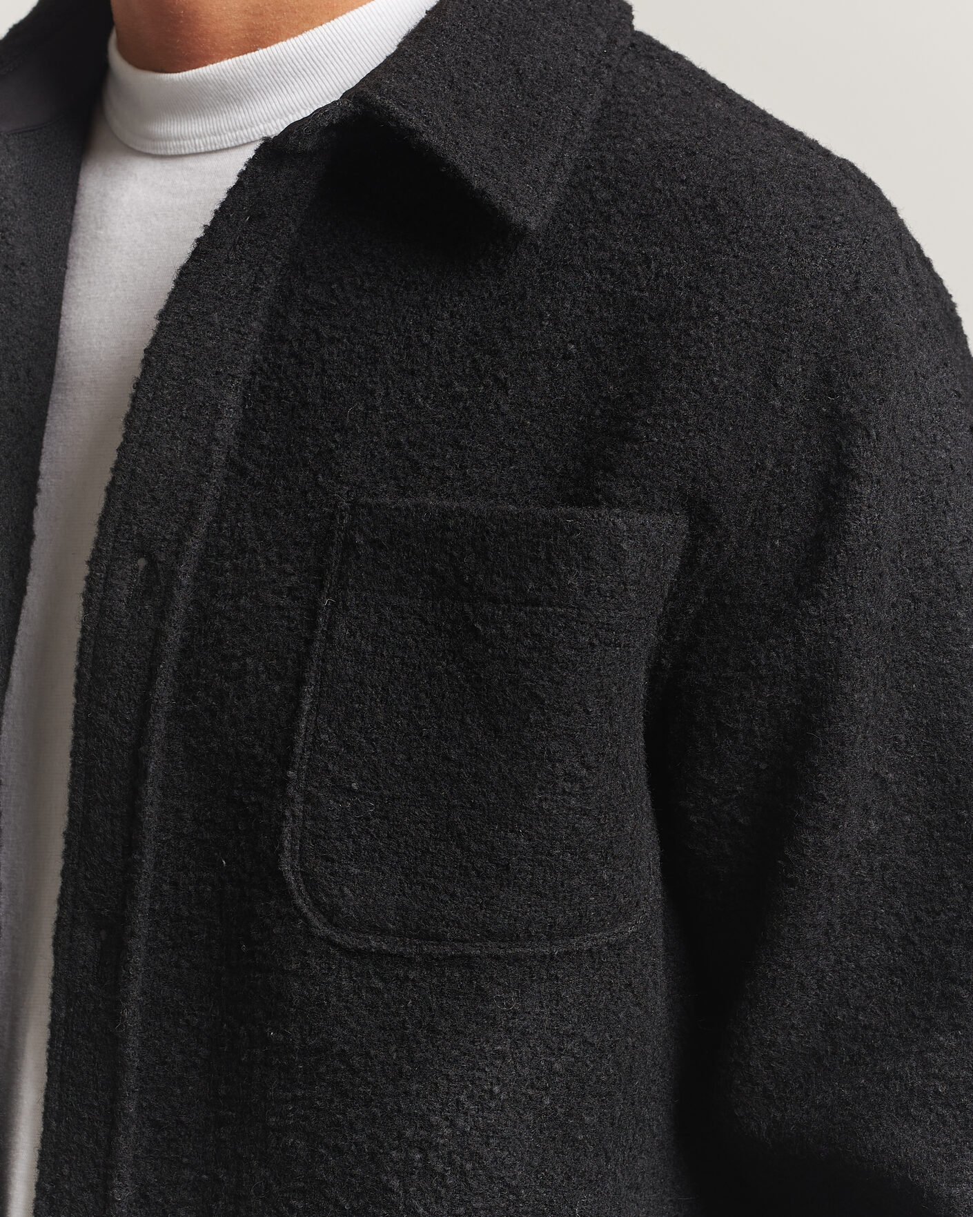 Herr | Skjortor | LES DEUX | Boucle Overshirt Black