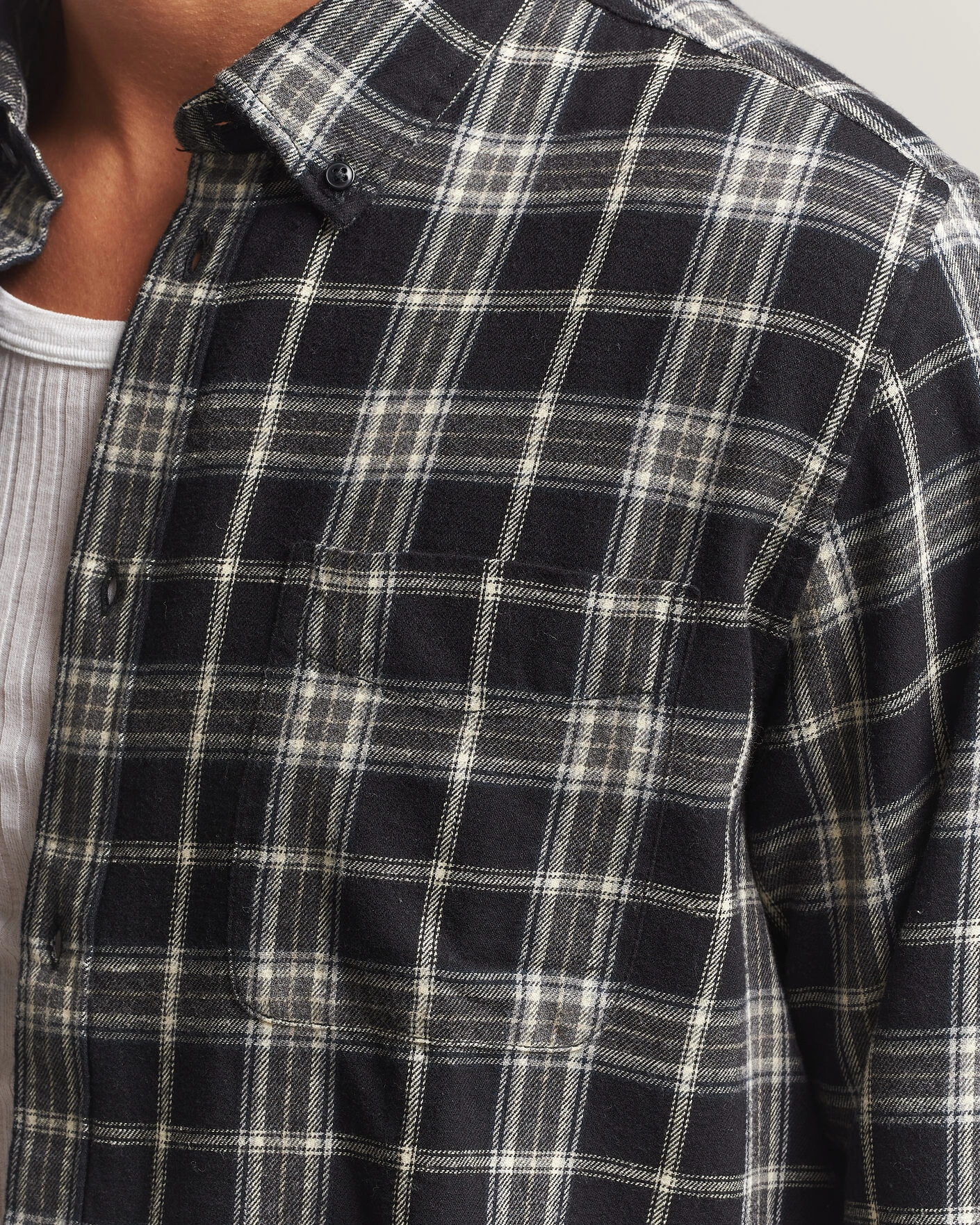 Herr | Skjortor | LES DEUX | Vintage Check Shirt Black