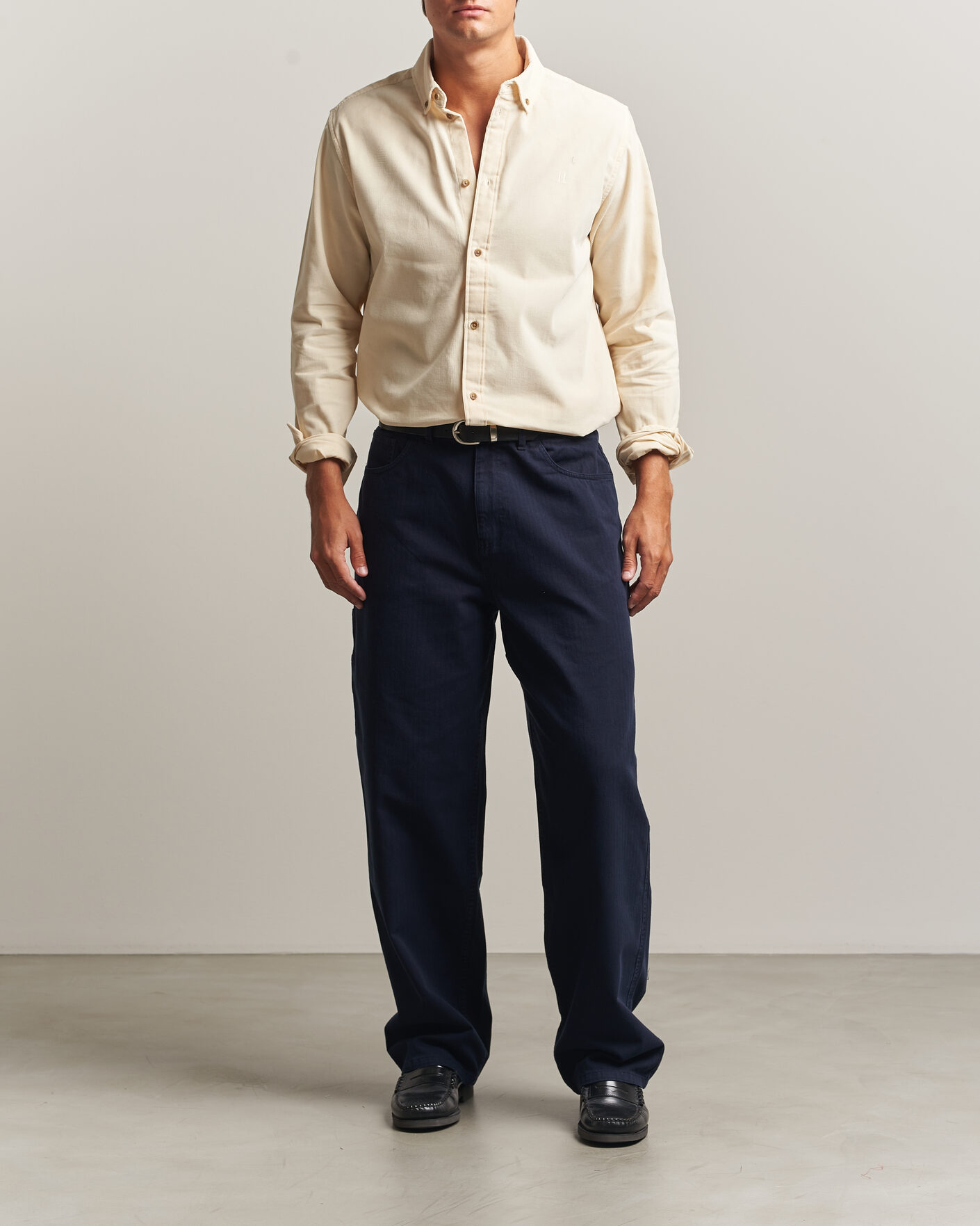 Herr | Skjortor | LES DEUX | Pinwale Corduroy Shirt Ivory