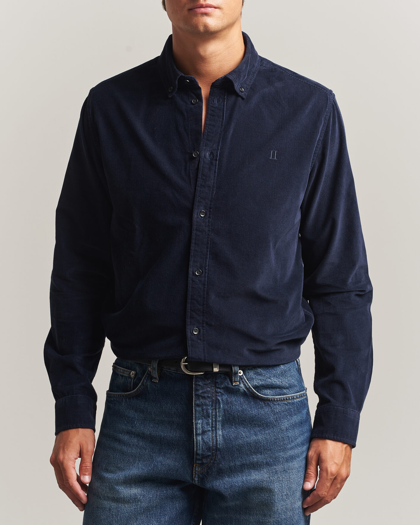 Herr | Skjortor | LES DEUX | Pinwale Corduroy Shirt Dark Navy