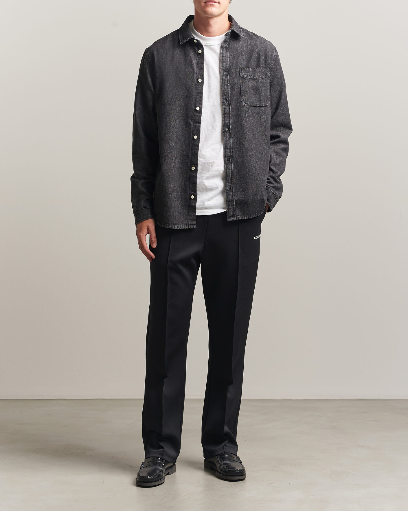 Herr | Skjortor | LES DEUX | Denim Shirt Black Wash