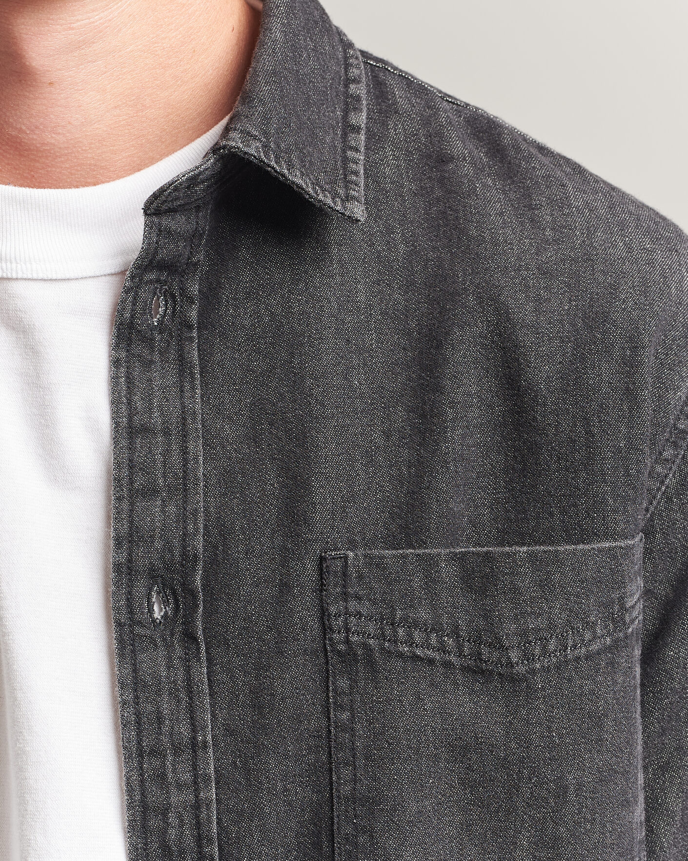 Herr | Skjortor | LES DEUX | Denim Shirt Black Wash