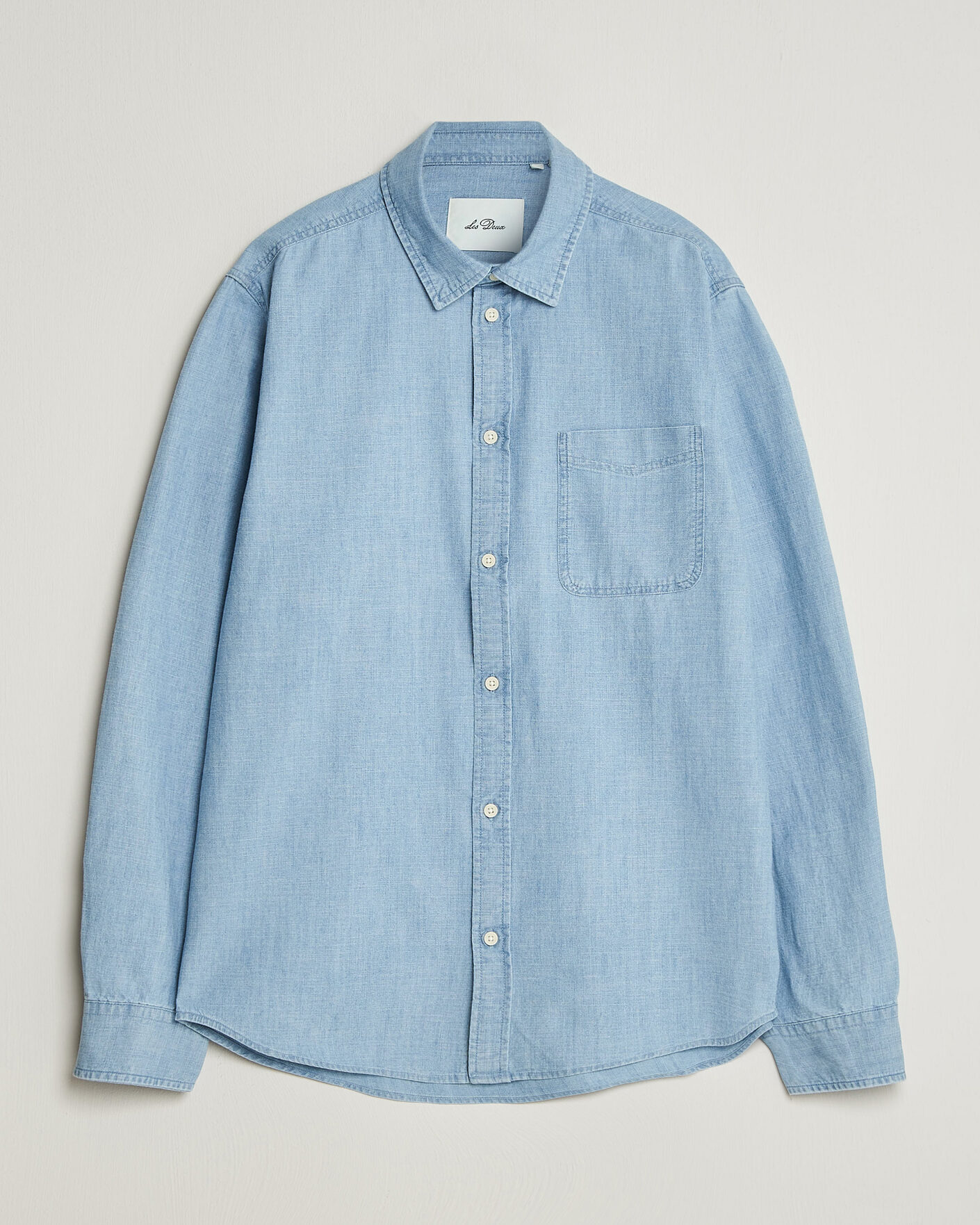 Herr | Skjortor | LES DEUX | Chambray Shirt Light Blue Wash