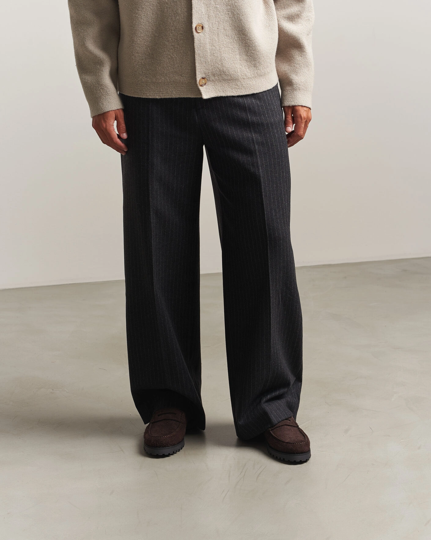 Herr | Loafers | LES DEUX | Hairy Suede Loafer Molé Brown
