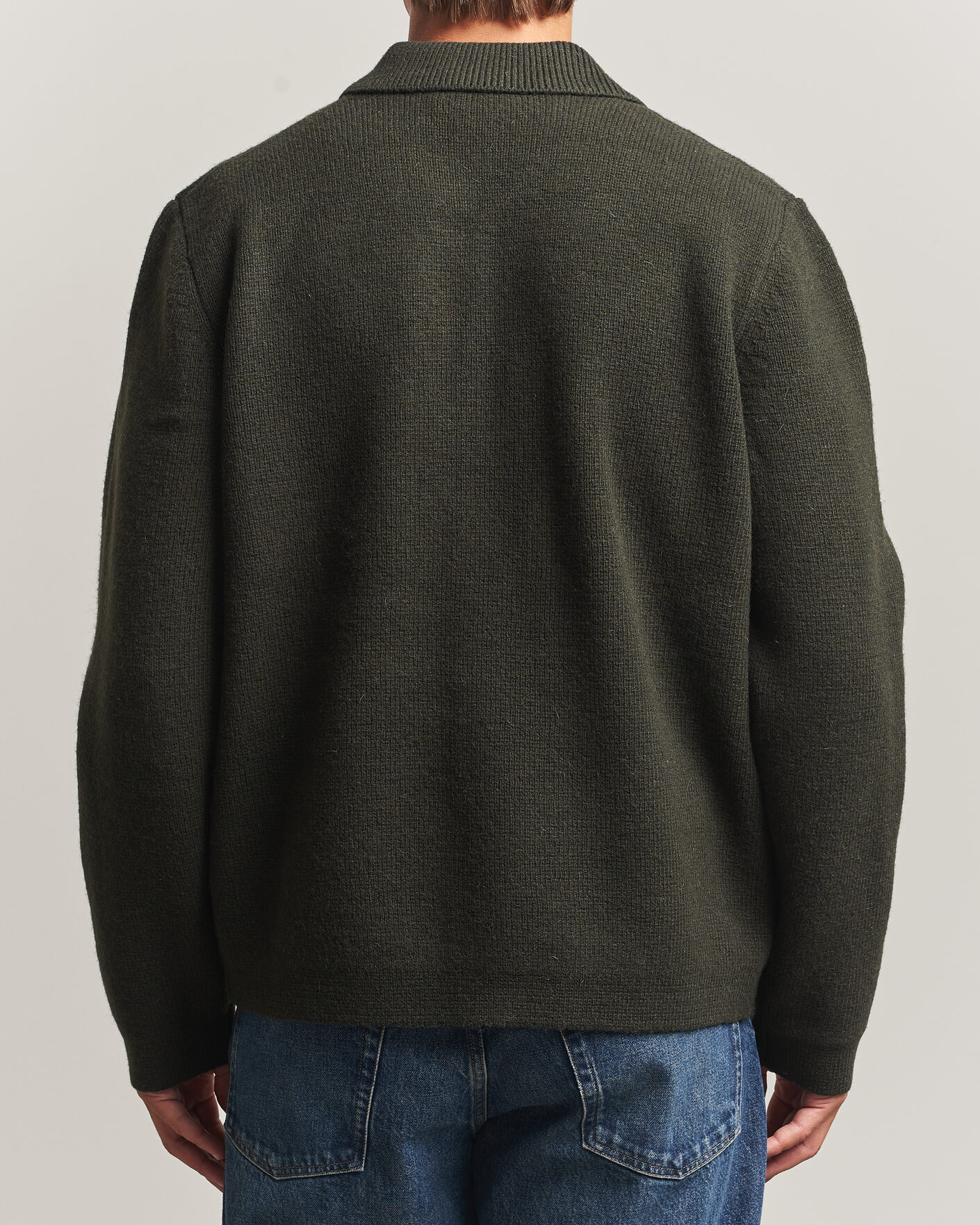 Herr | Tröjor | LES DEUX | Milano Knit Overshirt Rosin Green