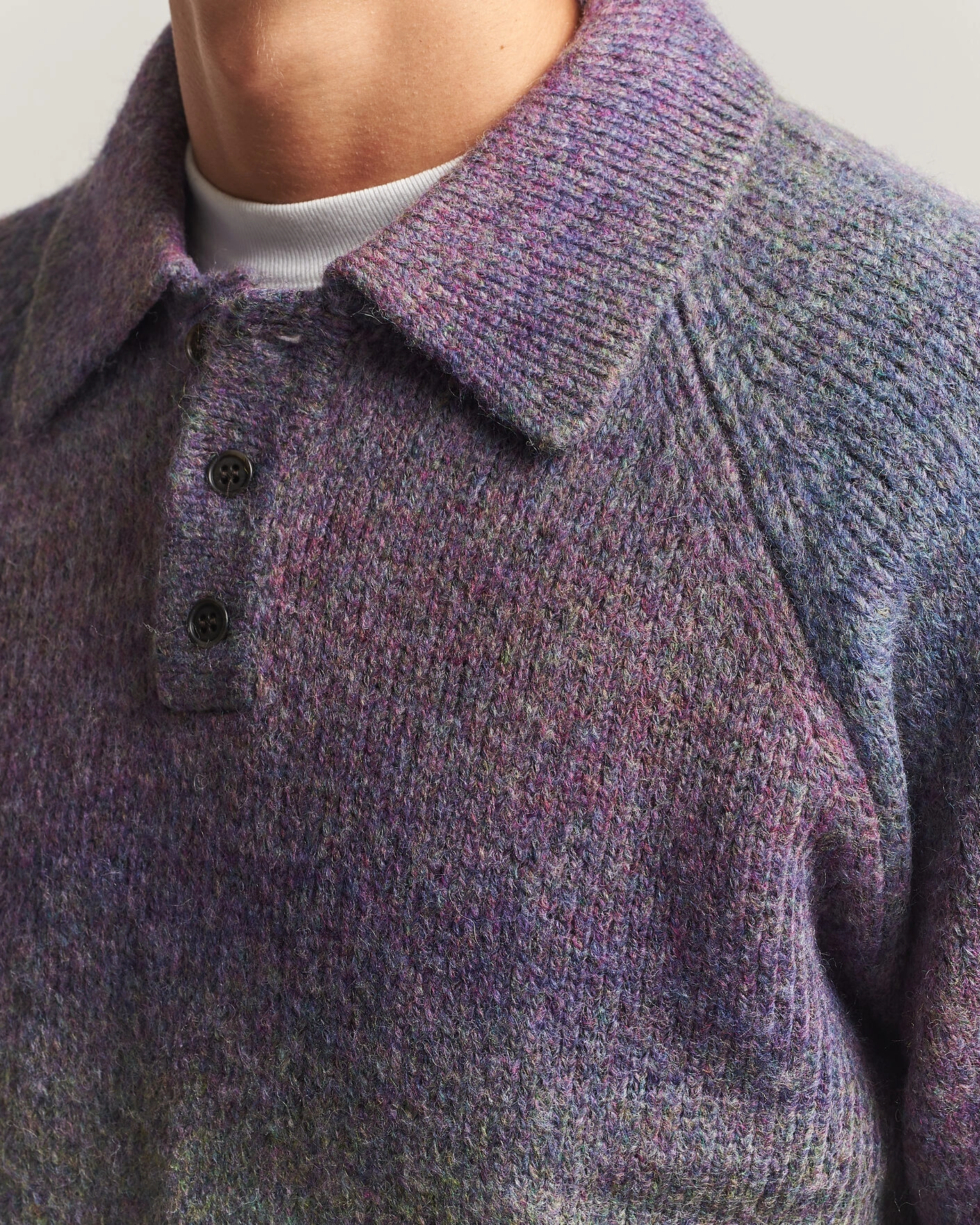 Herr | Tröjor | LES DEUX | Gradient Knitted Polo Spiced Plum
