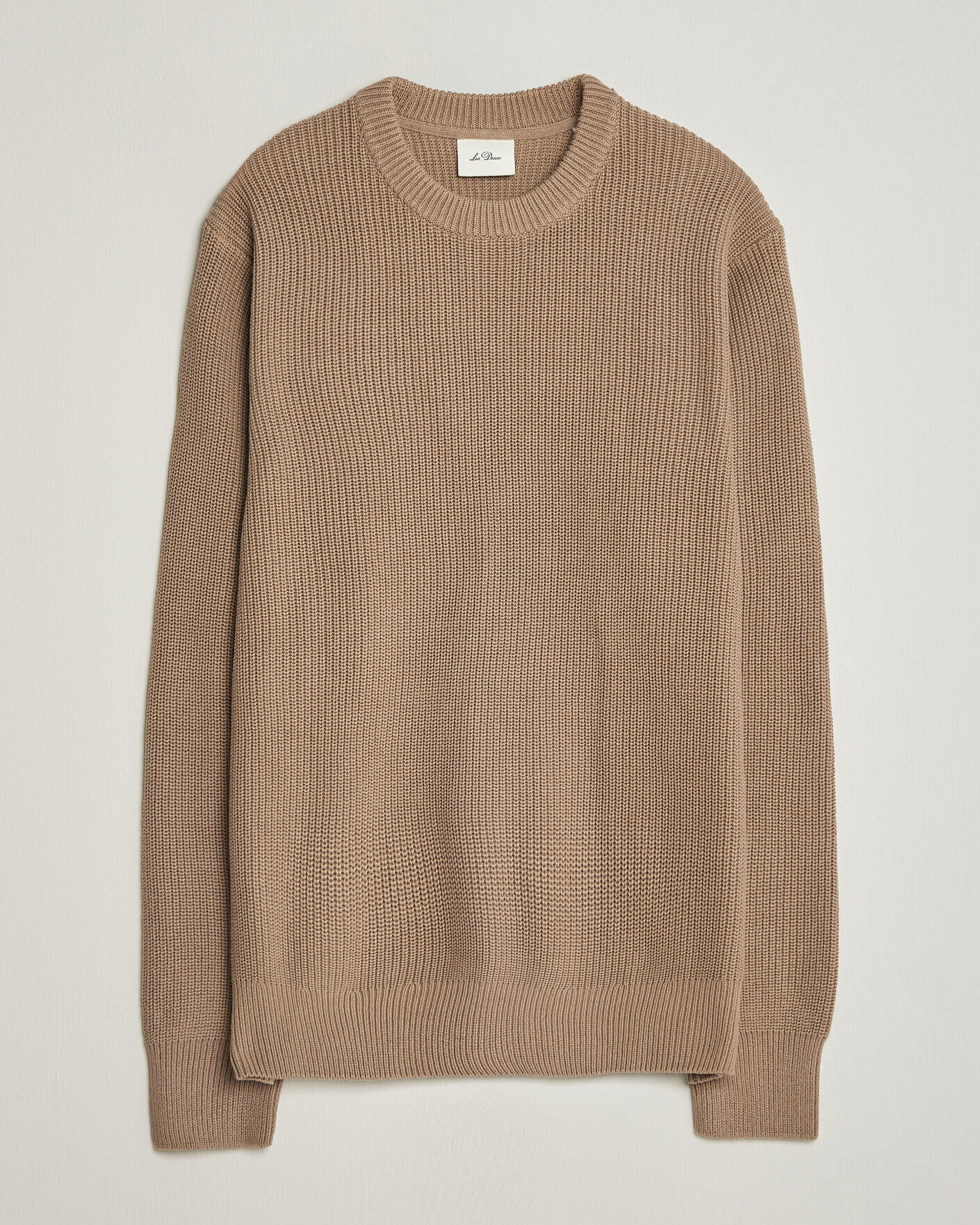 Herr | Tröjor | LES DEUX | Rib Crewneck Knit Dark Sand