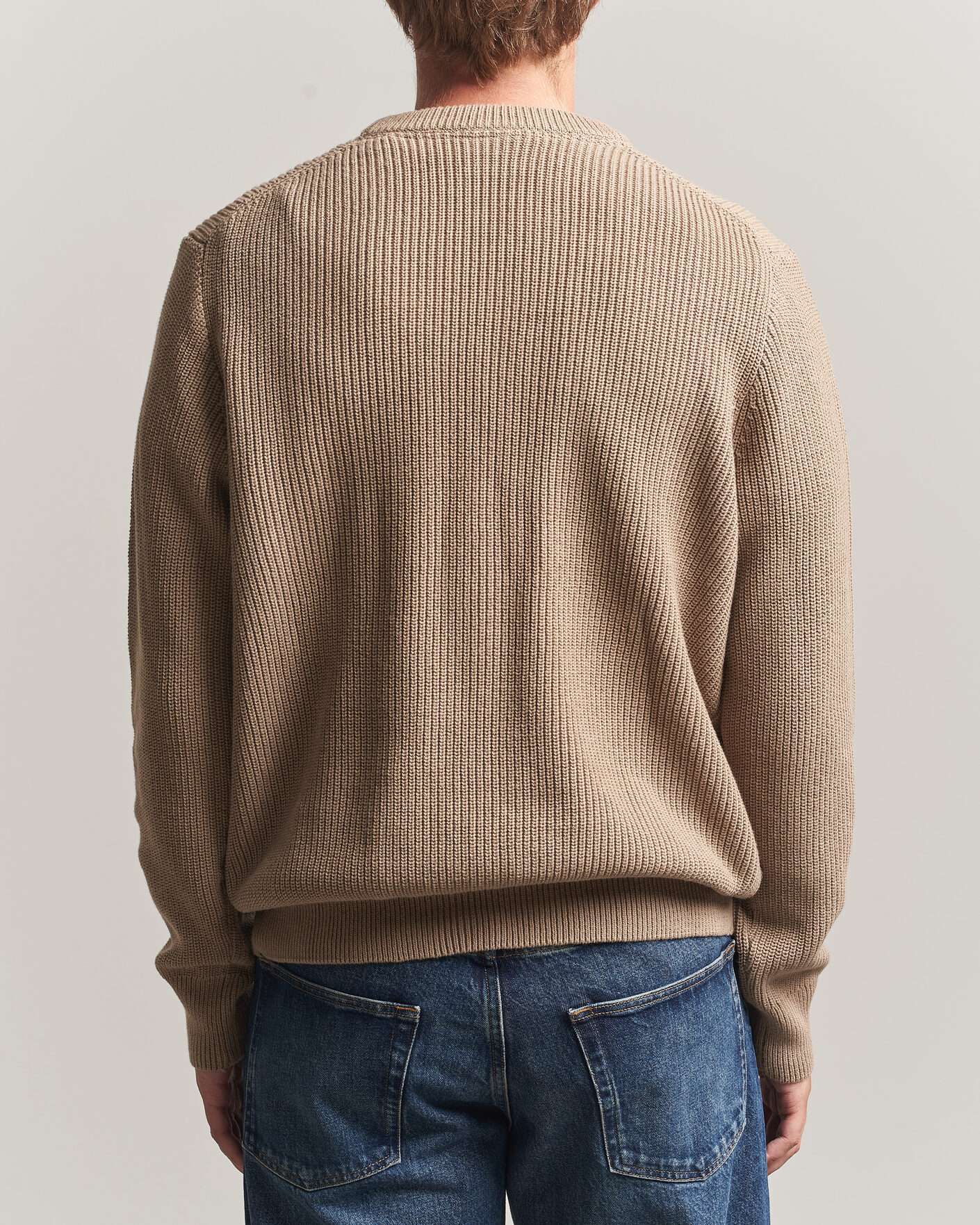 Herr | Tröjor | LES DEUX | Rib Crewneck Knit Dark Sand