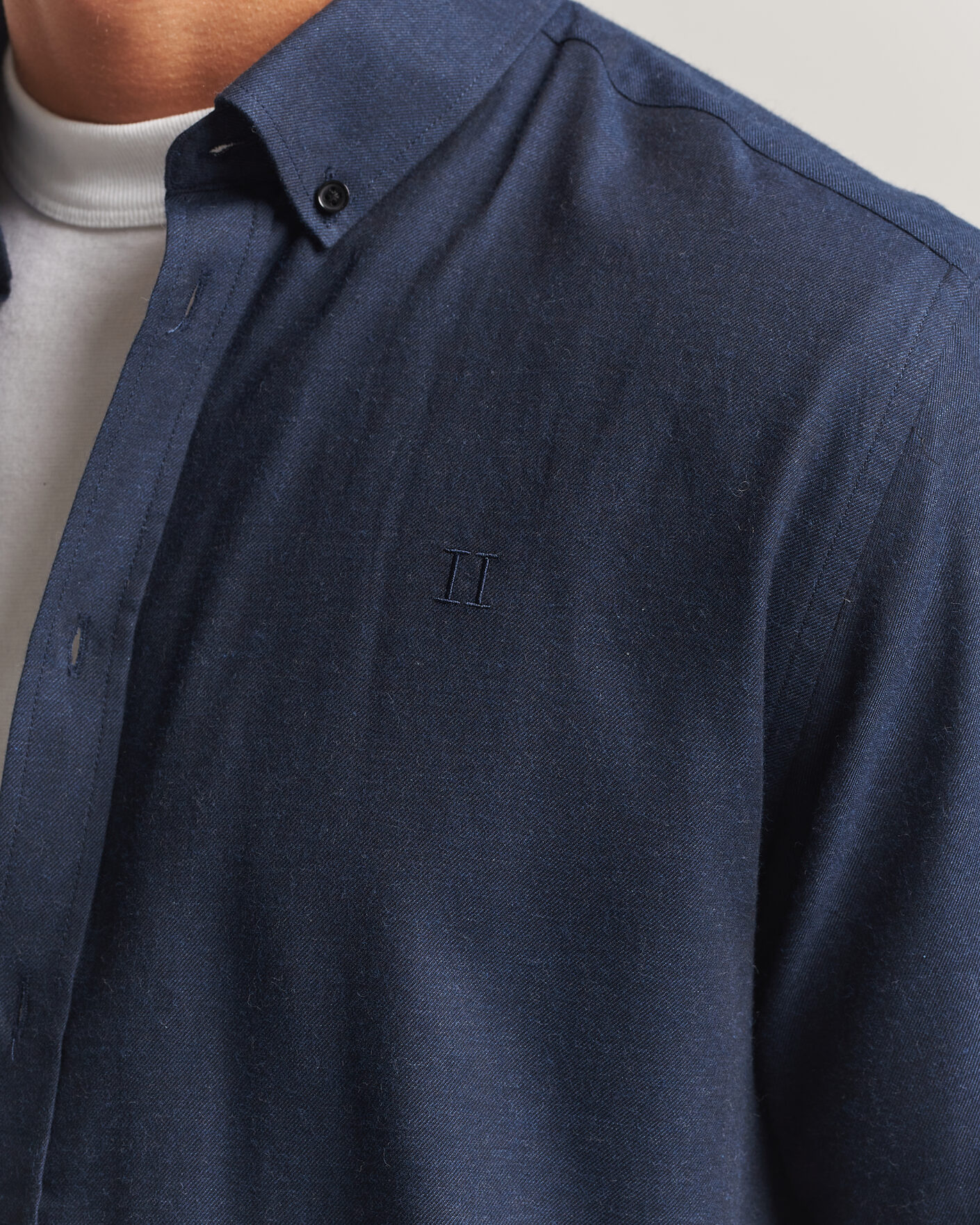 Herr | Skjortor | LES DEUX | Soft Flannel Shirt Dark Navy