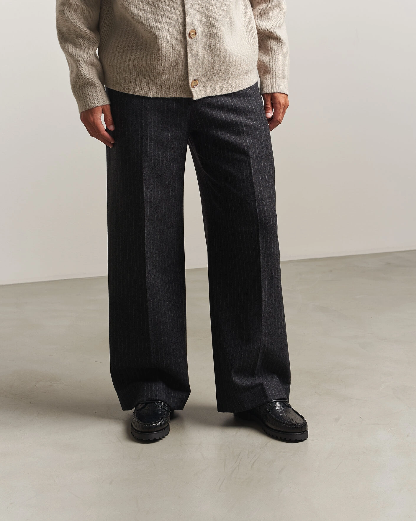 Herr | Seglarskor | LES DEUX | Croco Boat Shoe Black