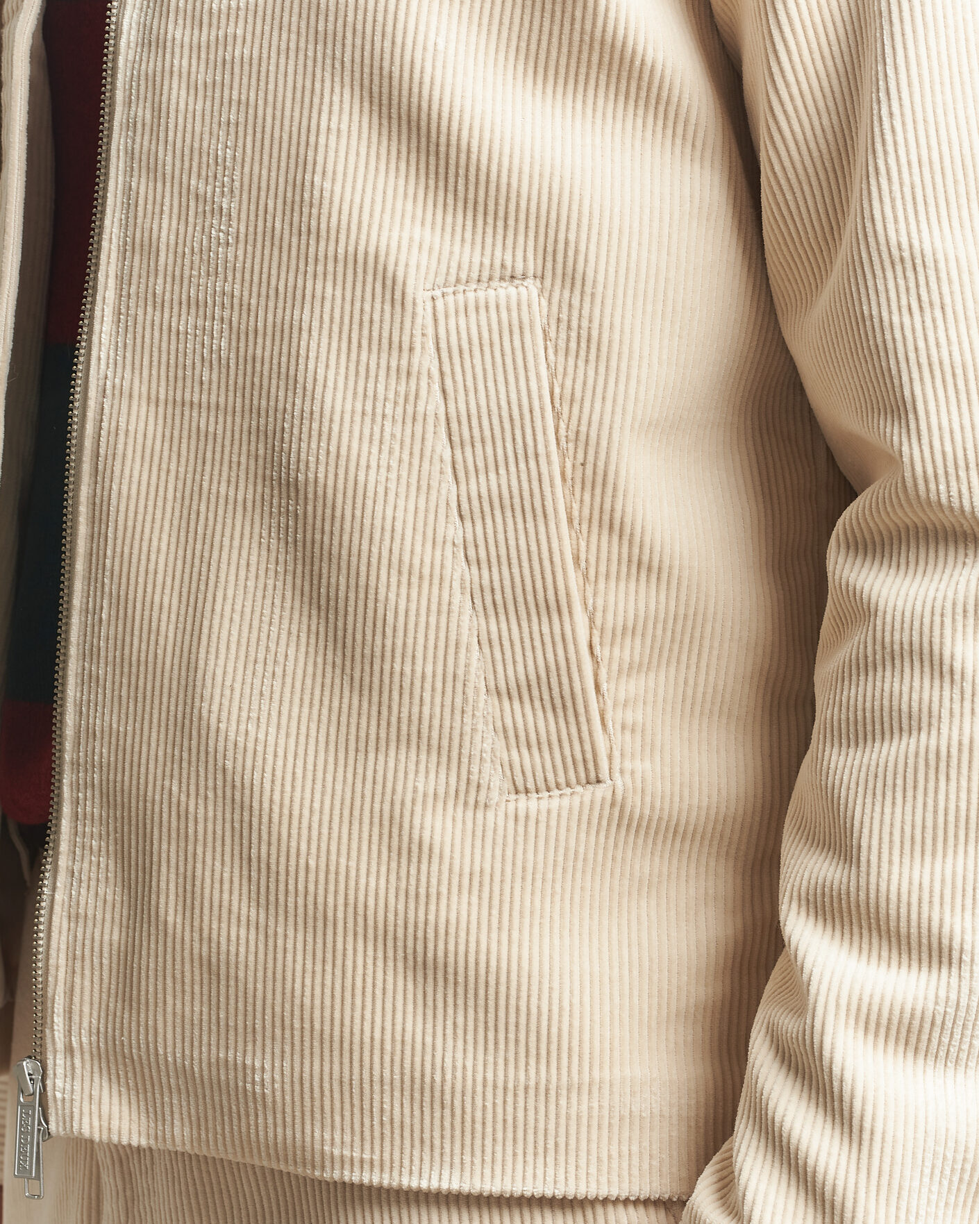 Herr | Jackor | LES DEUX | Corduroy Zipper Coach Jacket Ivory