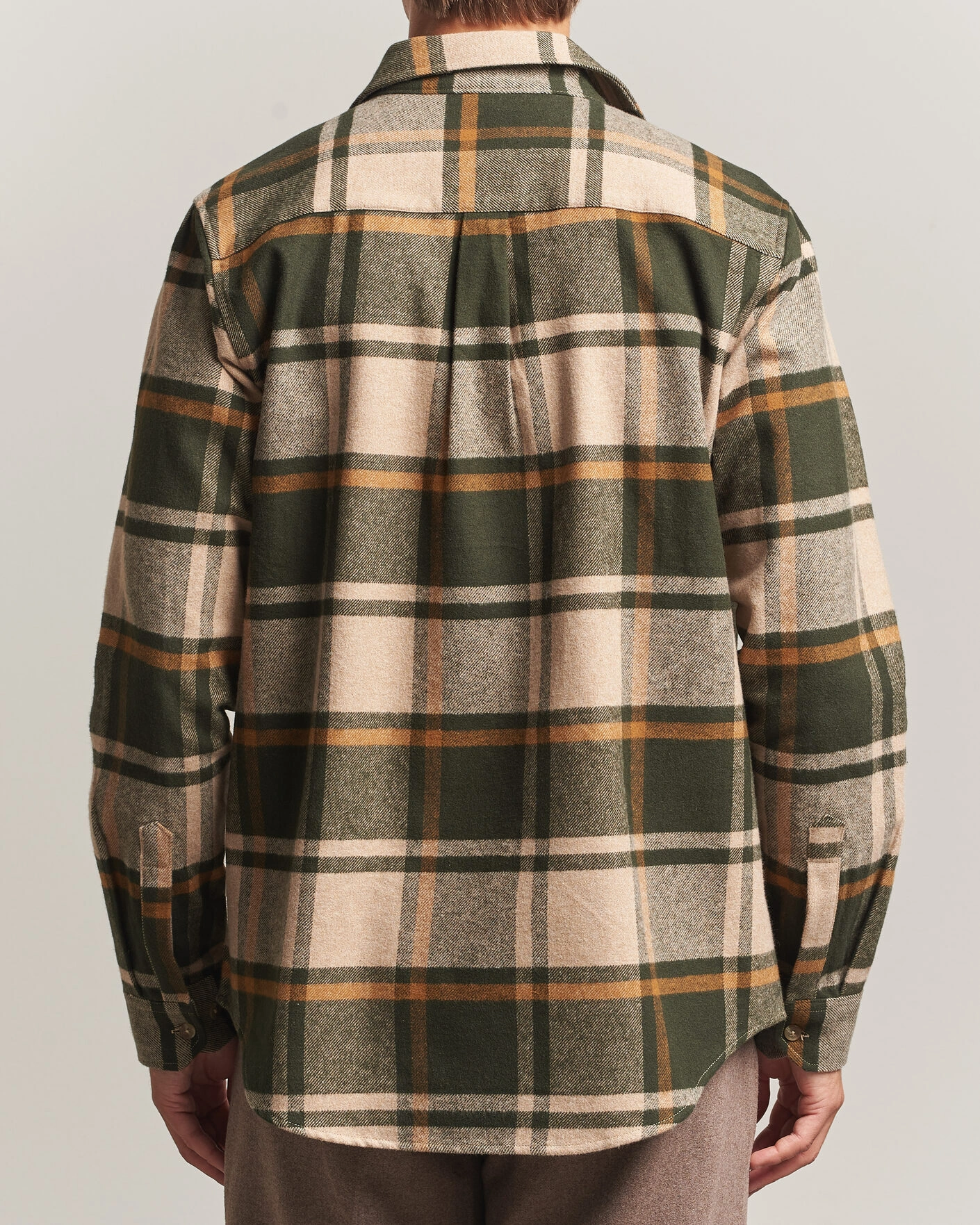 Herr | Skjortor | LES DEUX | Check Flannel Shirt Rosin Green