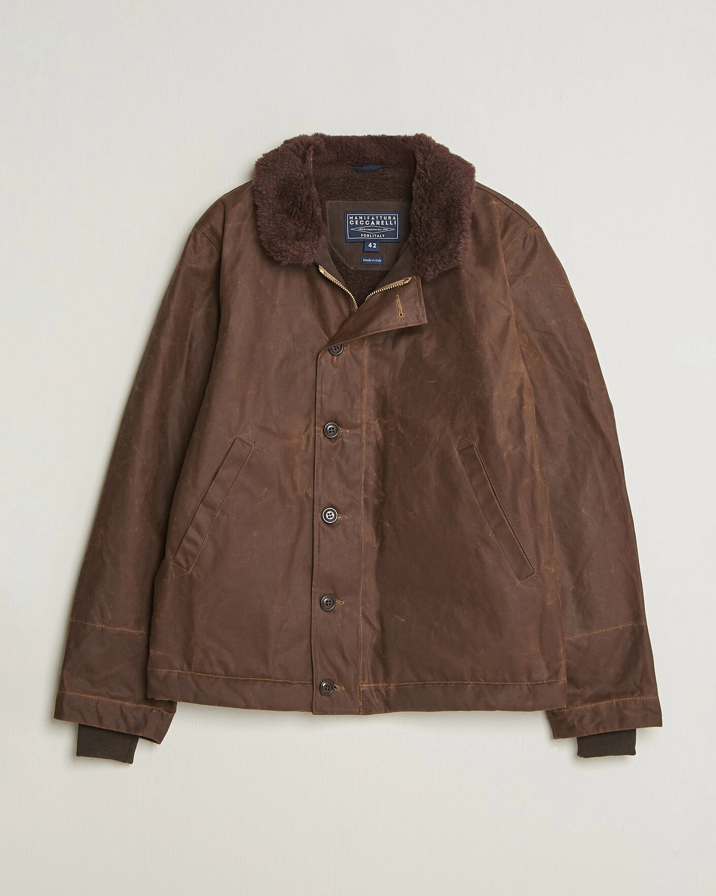Herr | Jackor | Manifattura Ceccarelli | Deck Jacket Dark Tan