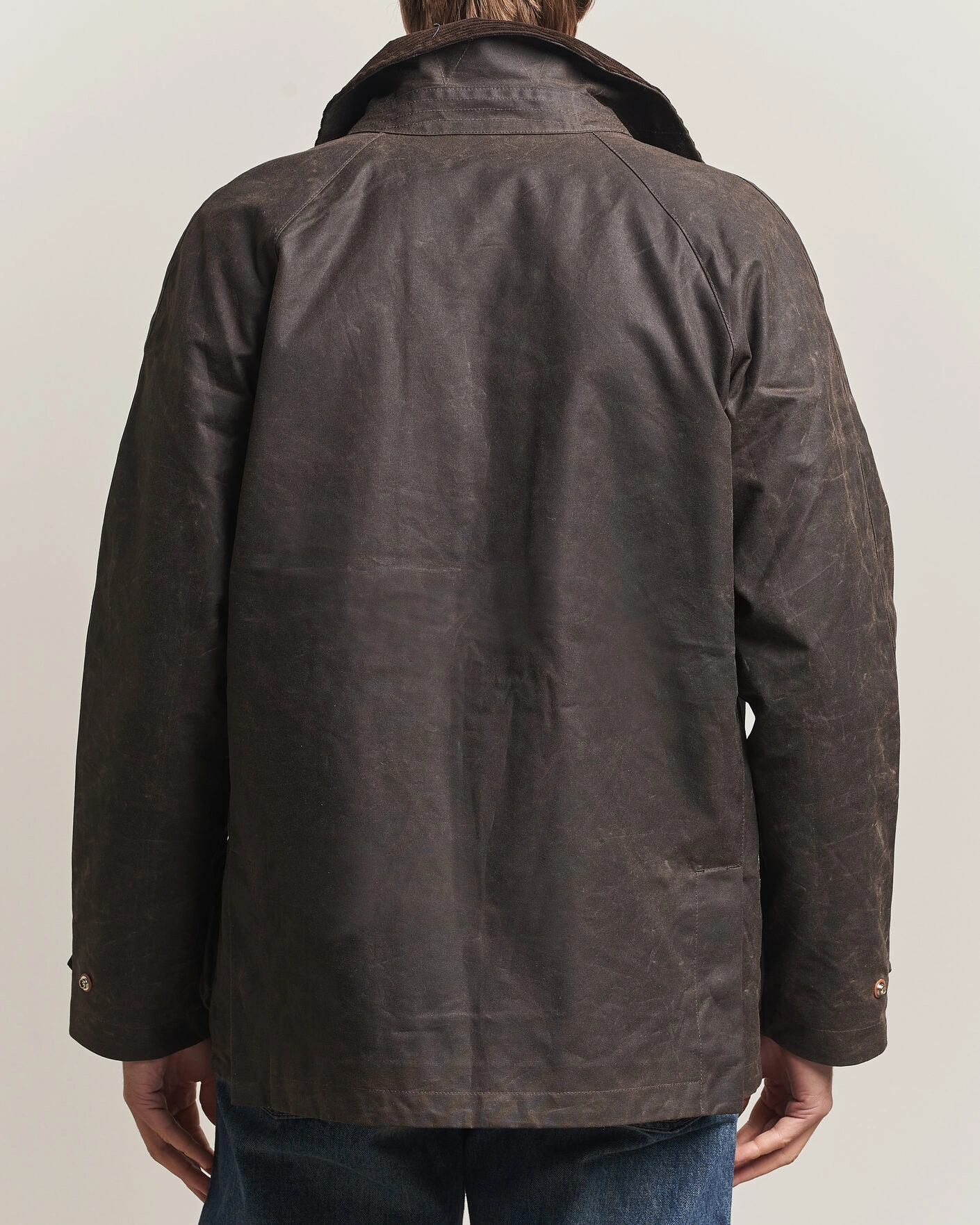 Herr | Jackor | Manifattura Ceccarelli | Rain Caban Wax Cloth Chocolate