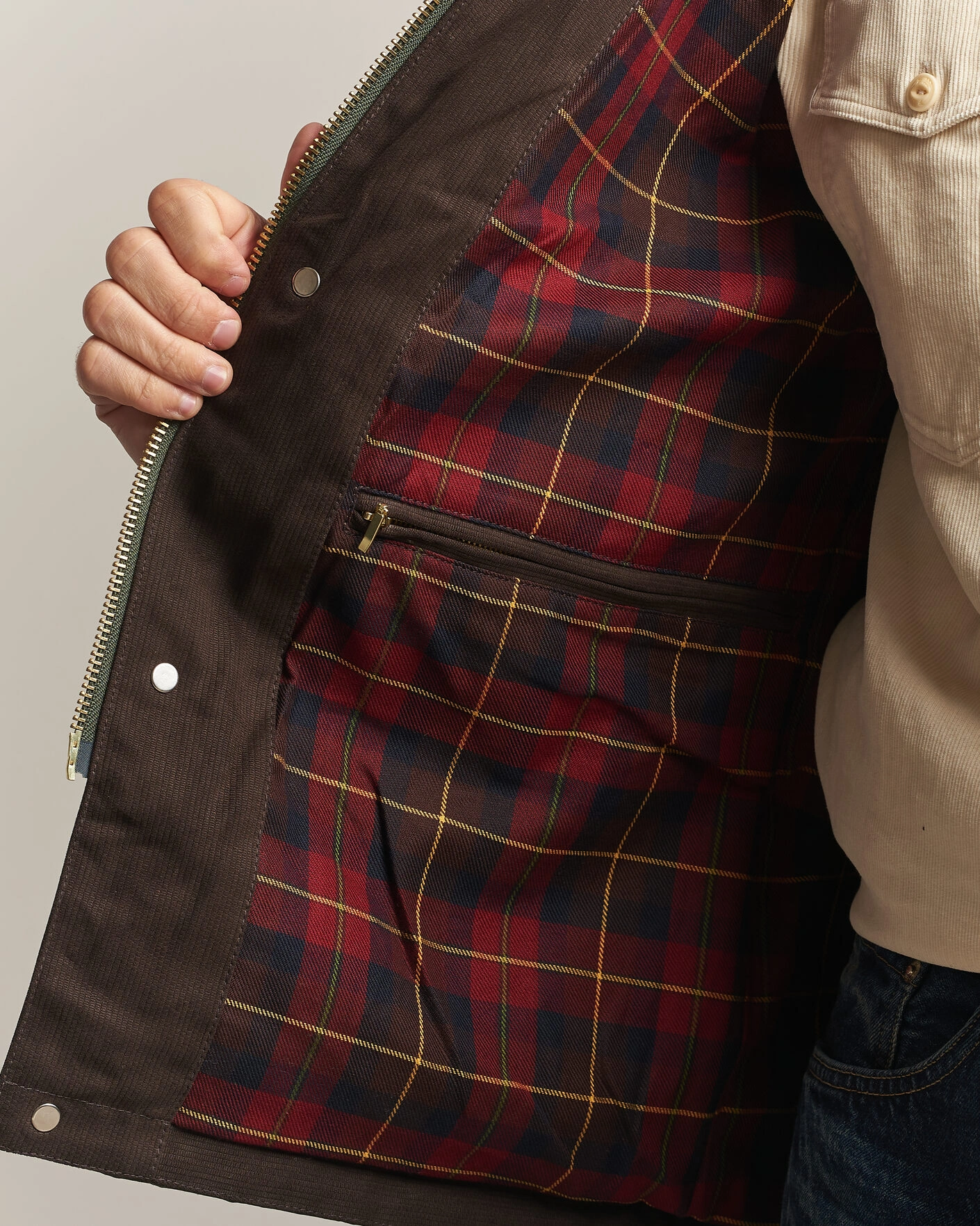 Herr | Jackor | Manifattura Ceccarelli | Rain Caban Wax Cloth Dark Green