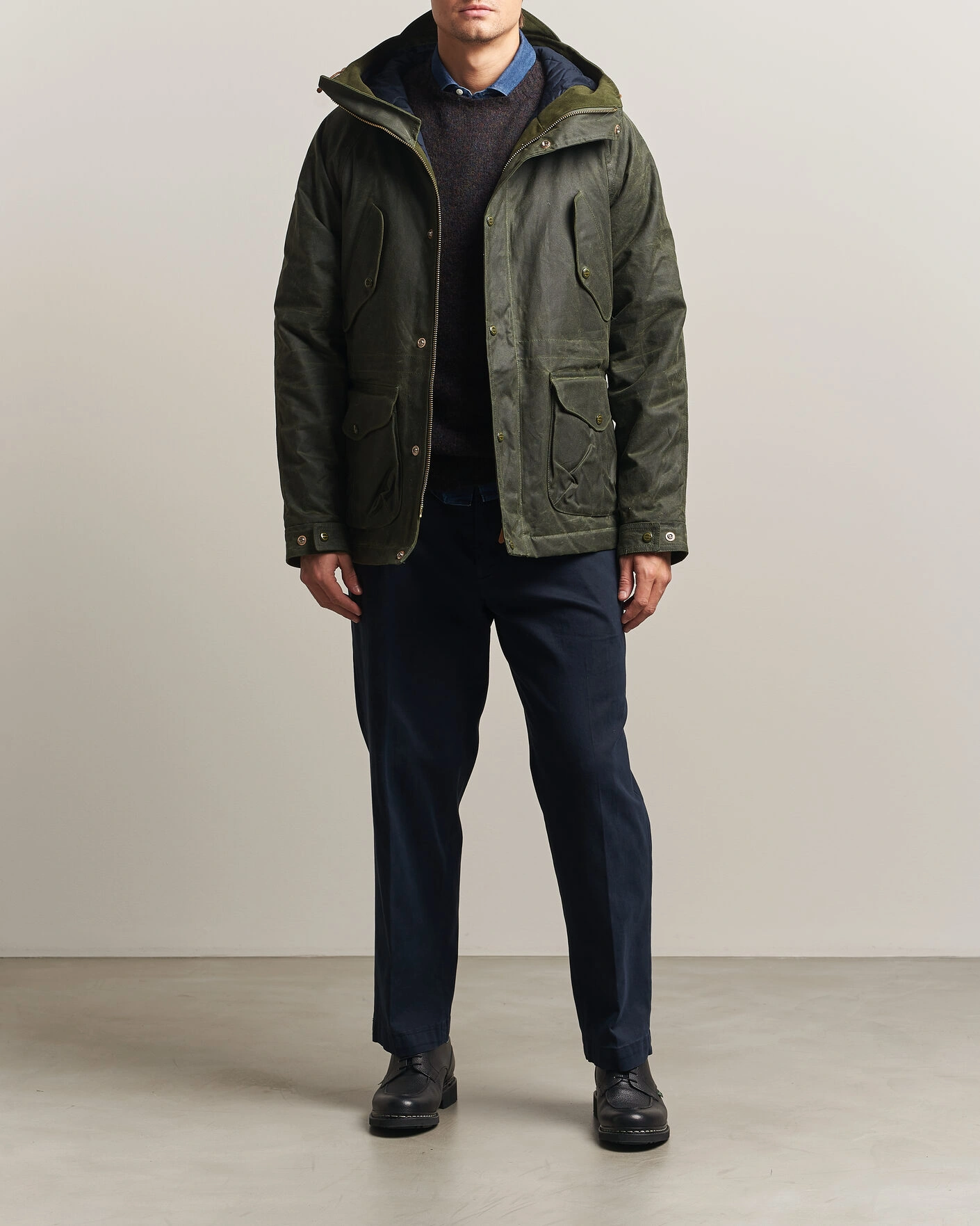Herr | Jackor | Manifattura Ceccarelli | New Fisherman Parka Dark Green