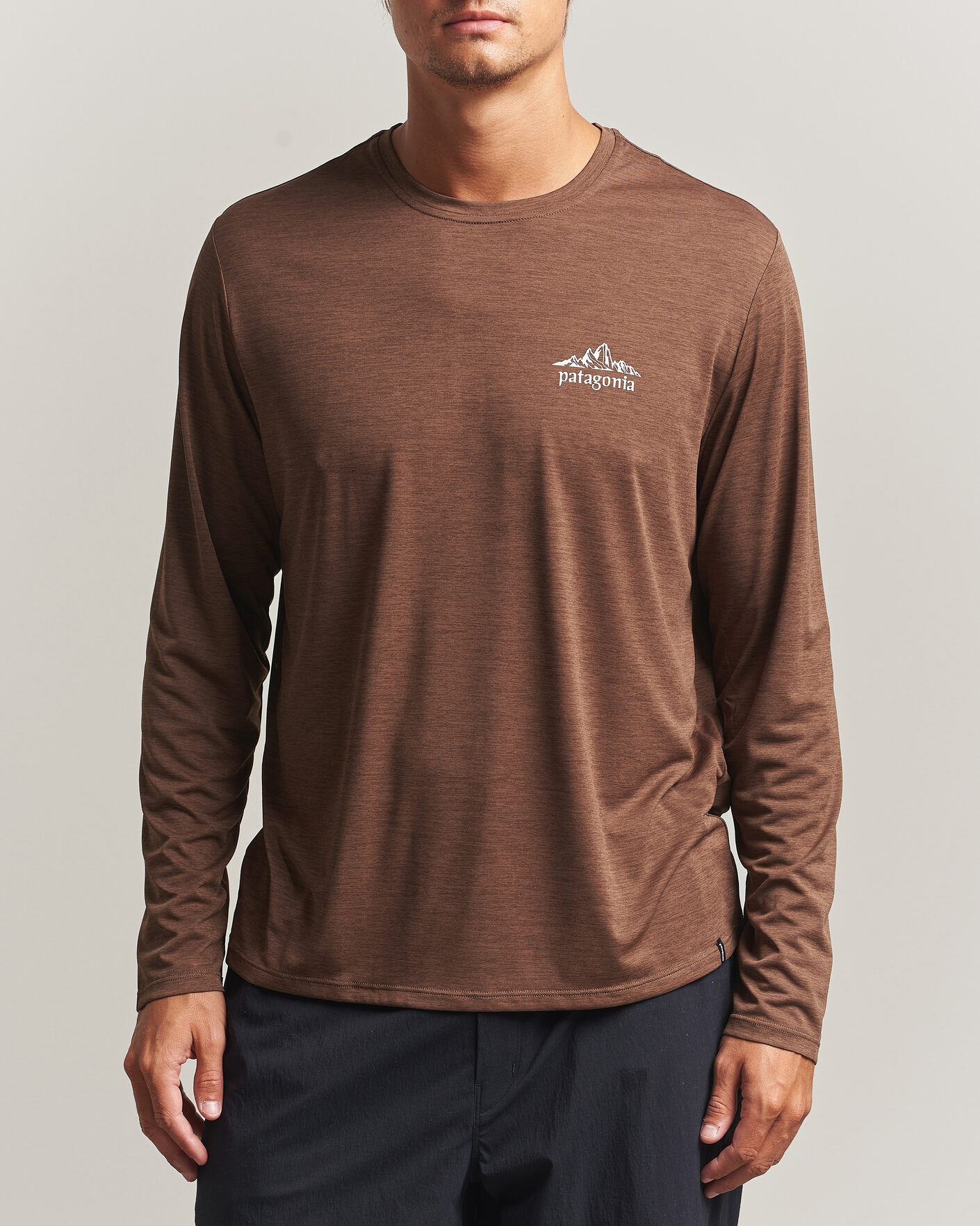 Herr | T-Shirts | Patagonia | Long Sleeve Cap Cool Shirt Berm Brown