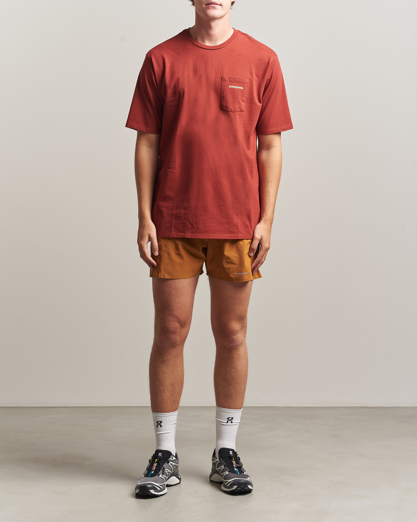 Herr | T-Shirts | Patagonia | Boardshort Logo Pocket Responsibili T-Shirt Rusty Red