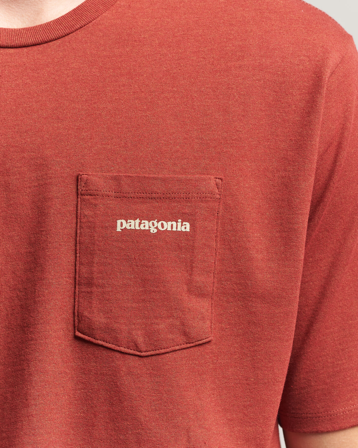 Herr | T-Shirts | Patagonia | Boardshort Logo Pocket Responsibili T-Shirt Rusty Red