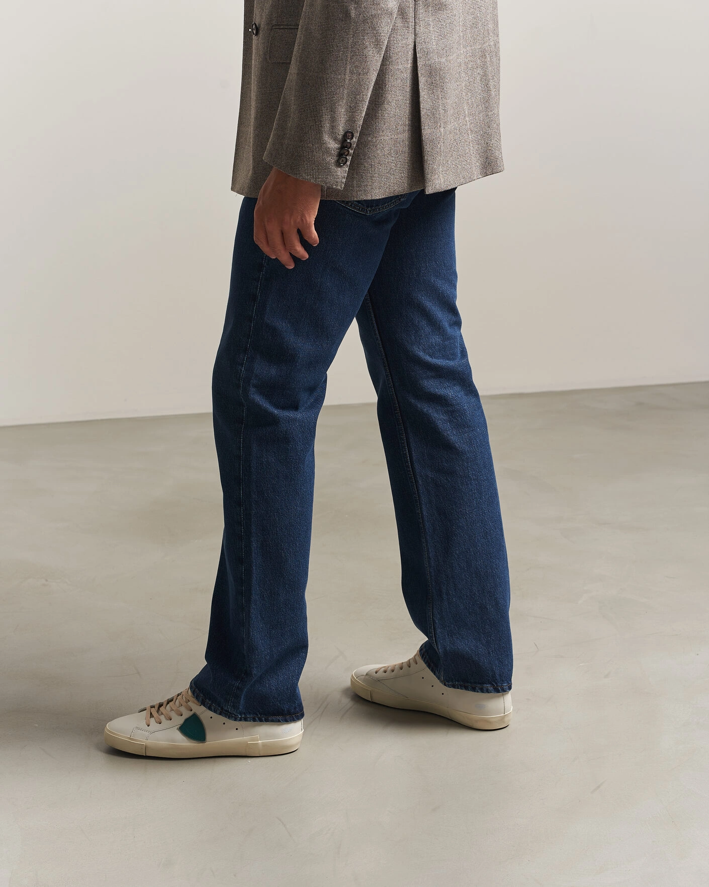 Herr | Sneakers | Philippe Model | PRSX Low Top Suede Sneaker White/Blue