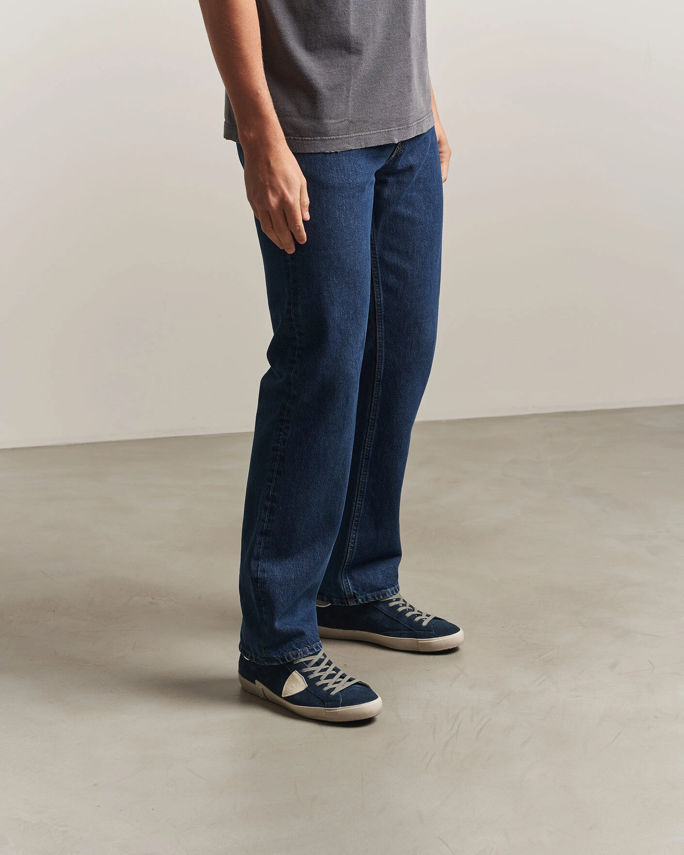 Herr | Sneakers | Philippe Model | PRSX Low Top Suede Sneaker Blue/Grey