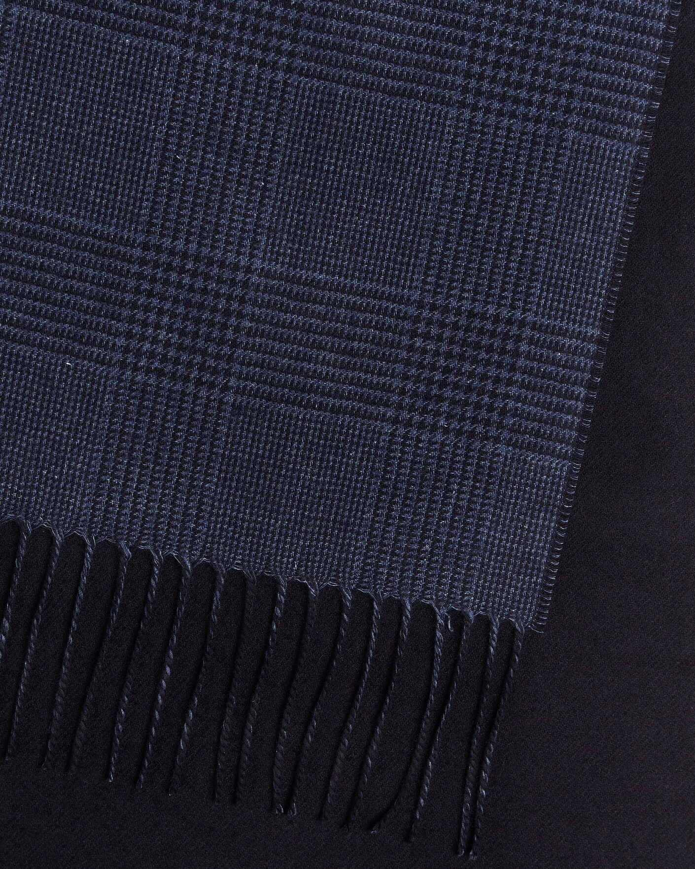 Herr | Halsdukar | Piacenza Cashmere | Cashmere/Silk Glencheck Scarf Navy