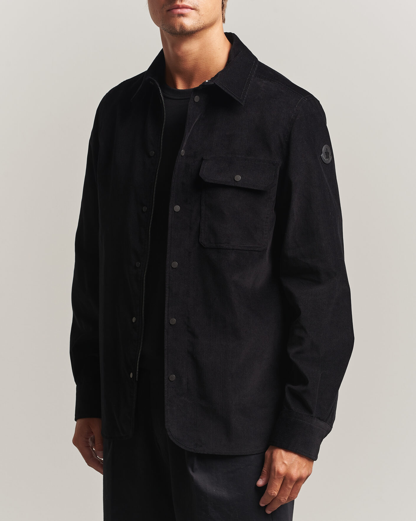 Herr | Skjortor | Moncler | Corduroy Overshirt Black