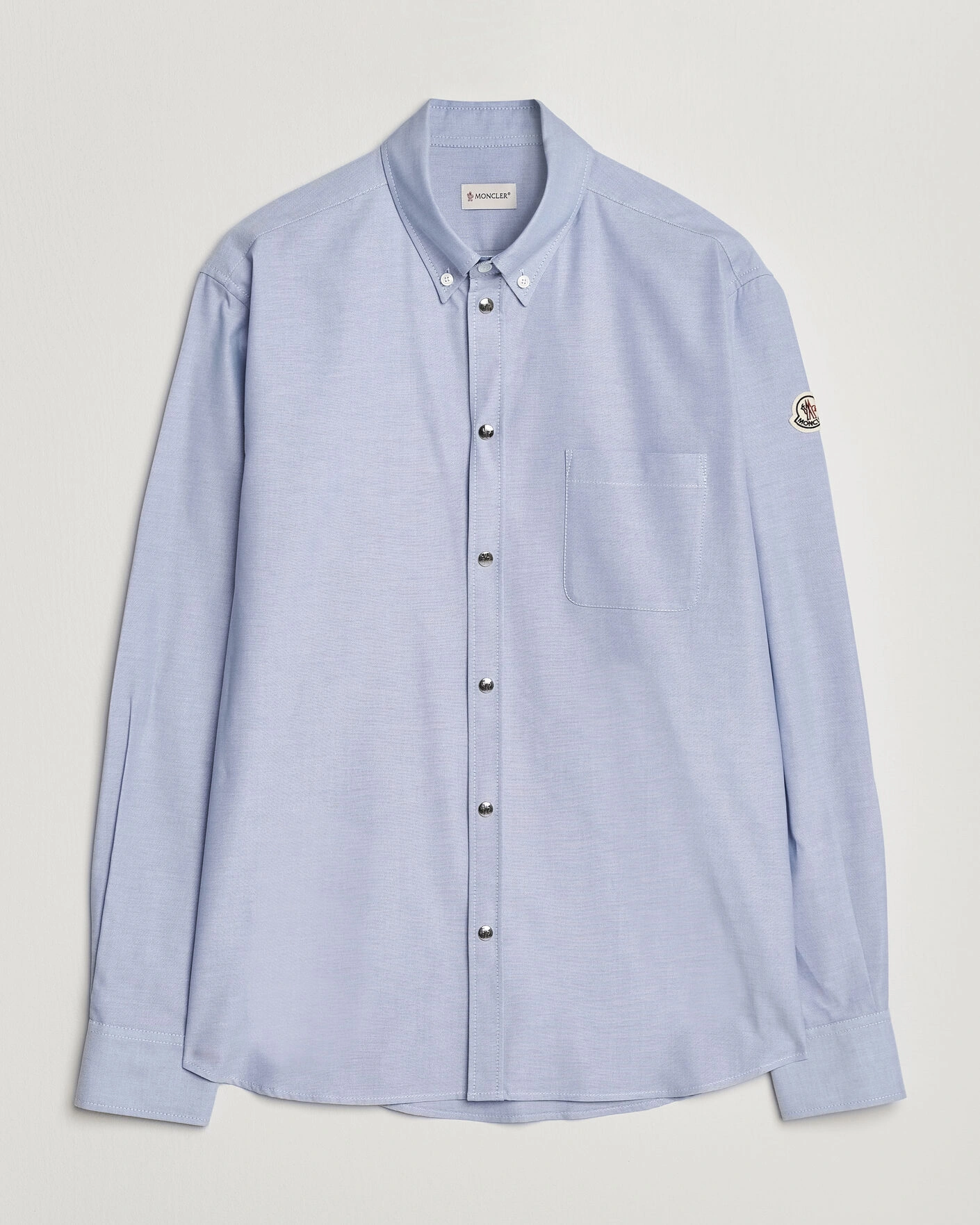 Herr | Skjortor | Moncler | Popeline Shirt Light Blue